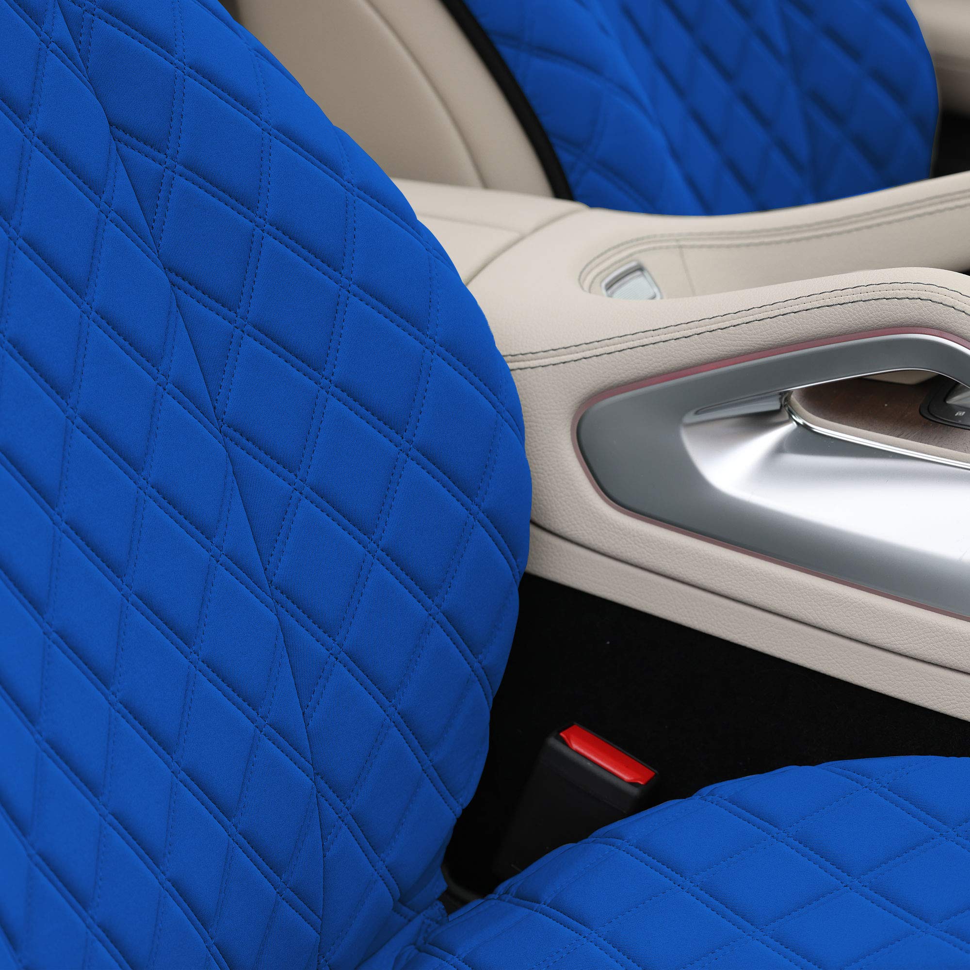 Premium FH Group Car Seat Covers - Diamond Stitch Neosupreme Front Seat Cover Set, Universal Fit for Cars, Trucks & SUVs (Blue) | Waterproof & Comfortable for Daily Commute, Road Trips & Family Travel