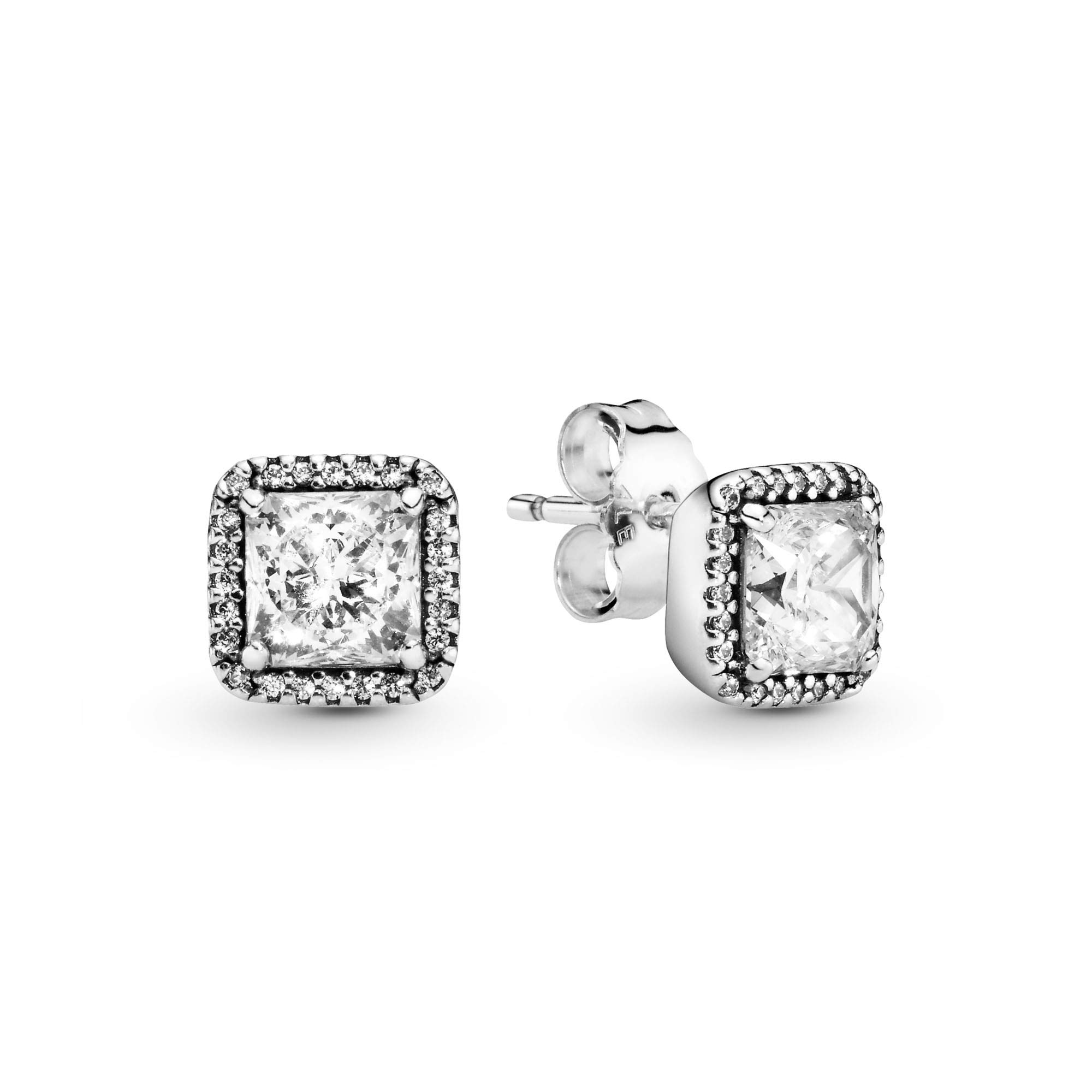 PANDORA Elegance Earrings for Women - Sterling Silver Cubic Zirconia Stud Earrings - Timeless Gift for Her with Gift Box - Perfect for Anniversary, Birthday & Valentine's Day Gifts