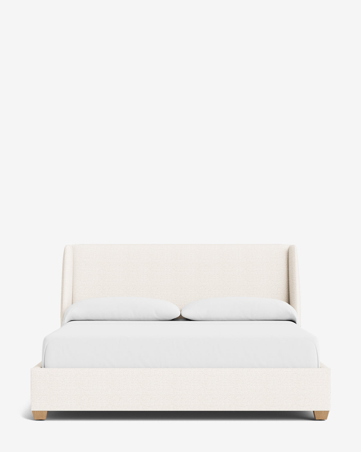 Walt Bed Low Headboard - Modern Minimalist Bed Frame for Small Spaces - Perfect for Apartments, Dorms & Guest Rooms