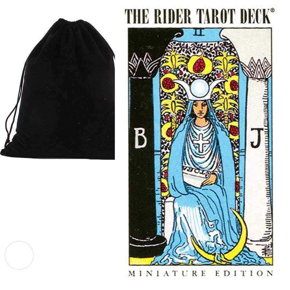 Mini Rider-Waite Tarot Deck with Velvet Bag - Perfect for Travel & Readings
