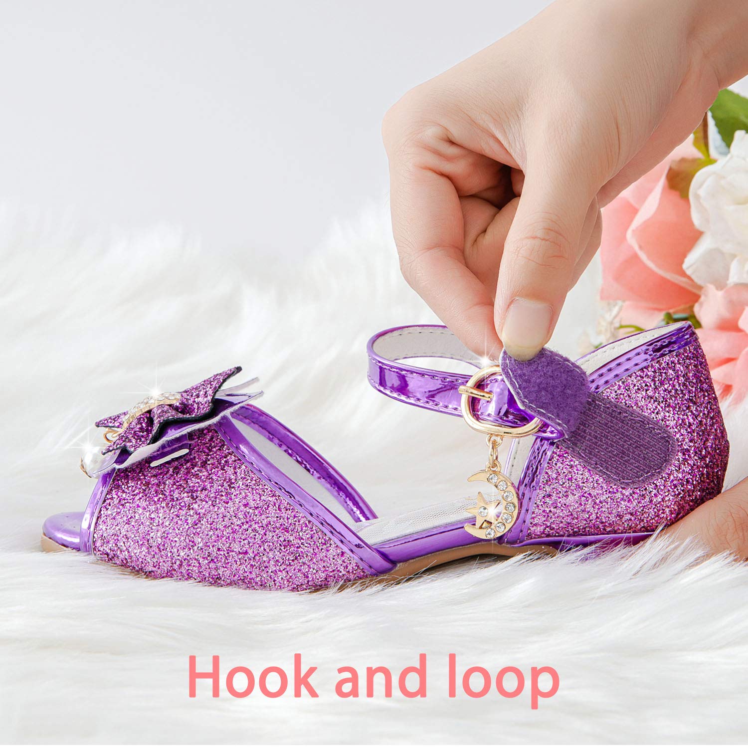 Osinnme Girls' Wedding Sandals for Toddlers & Little Kids - Comfortable & Stylish Flower Girl Shoes for Special Occasions, Parties & Ceremonies