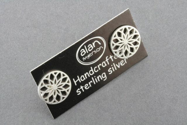 Mandala Stud Earrings for Women - Boho Chic Handmade Jewelry - Perfect for Yoga, Meditation & Festival Outfits