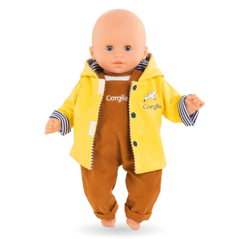 Reversible Baby Doll Raincoat Set - 30 cm Waterproof Outerwear for Toddlers & Kids - Perfect for Outdoor Play, Rainy Days & Dress-Up