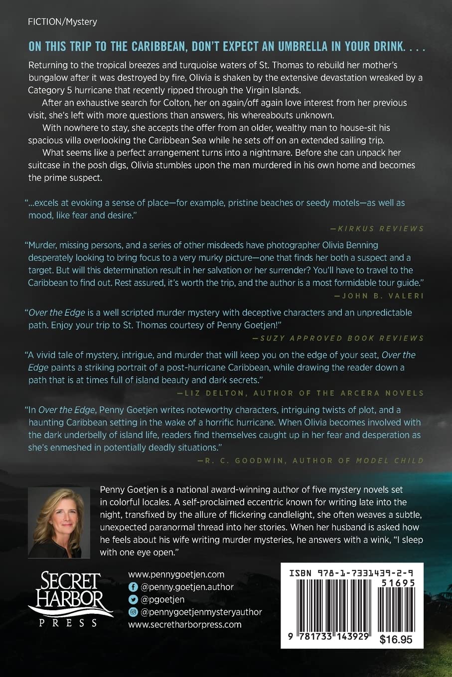 Over the Edge: Olivia Benning Mystery Series Book 2 - Murder Returns to the Caribbean | Suspenseful Beach Read & Vacation Thriller