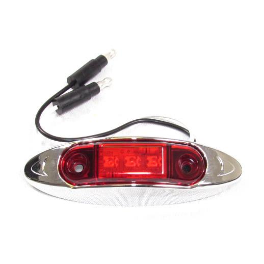Fortpro 4-Pack 1 1/4 Inch Clearance Marker Trailer LED Lights with 3 LEDs - Durable Waterproof Side Marker Lights for Trucks, Trailers, RVs & Boats