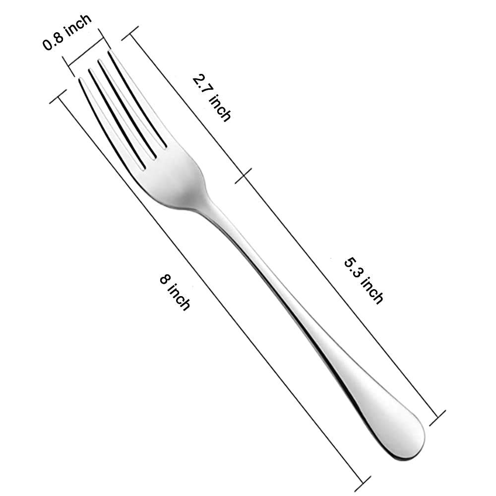 Funny Engraved Stainless Steel Dinner Forks - 8 Inch Inspirational 
