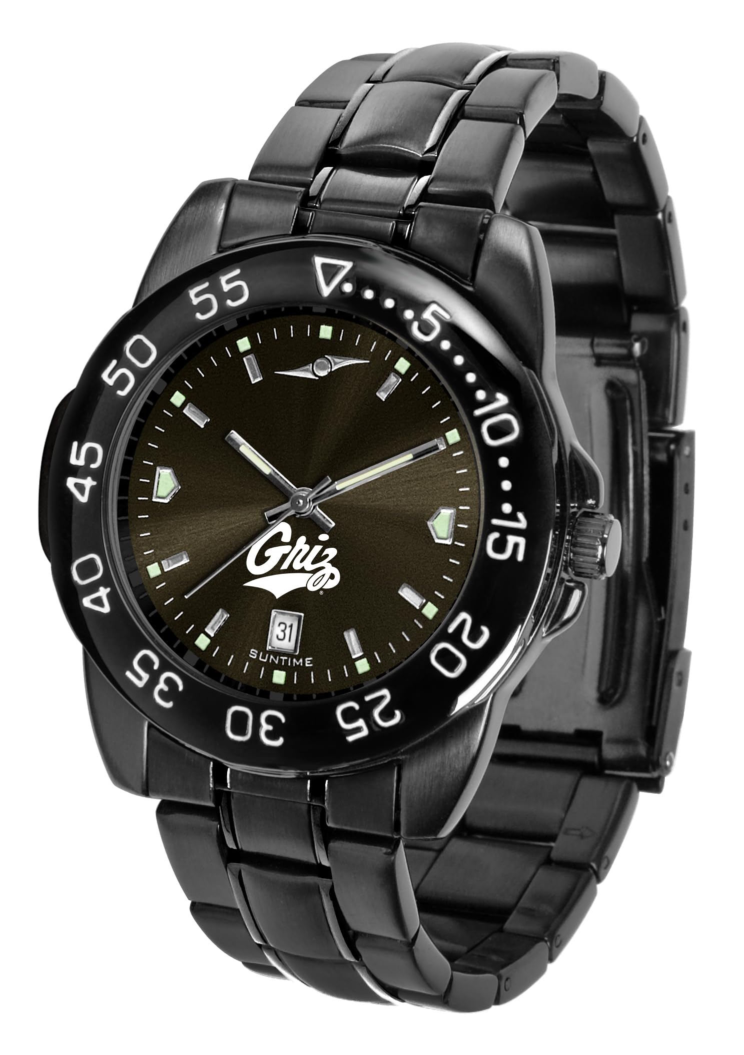 SunTime Men's Fantom Quadrant Collegiate Sport Watch - Digital Chronograph Waterproof Watch for Running, Swimming & Outdoor Activities - All Black