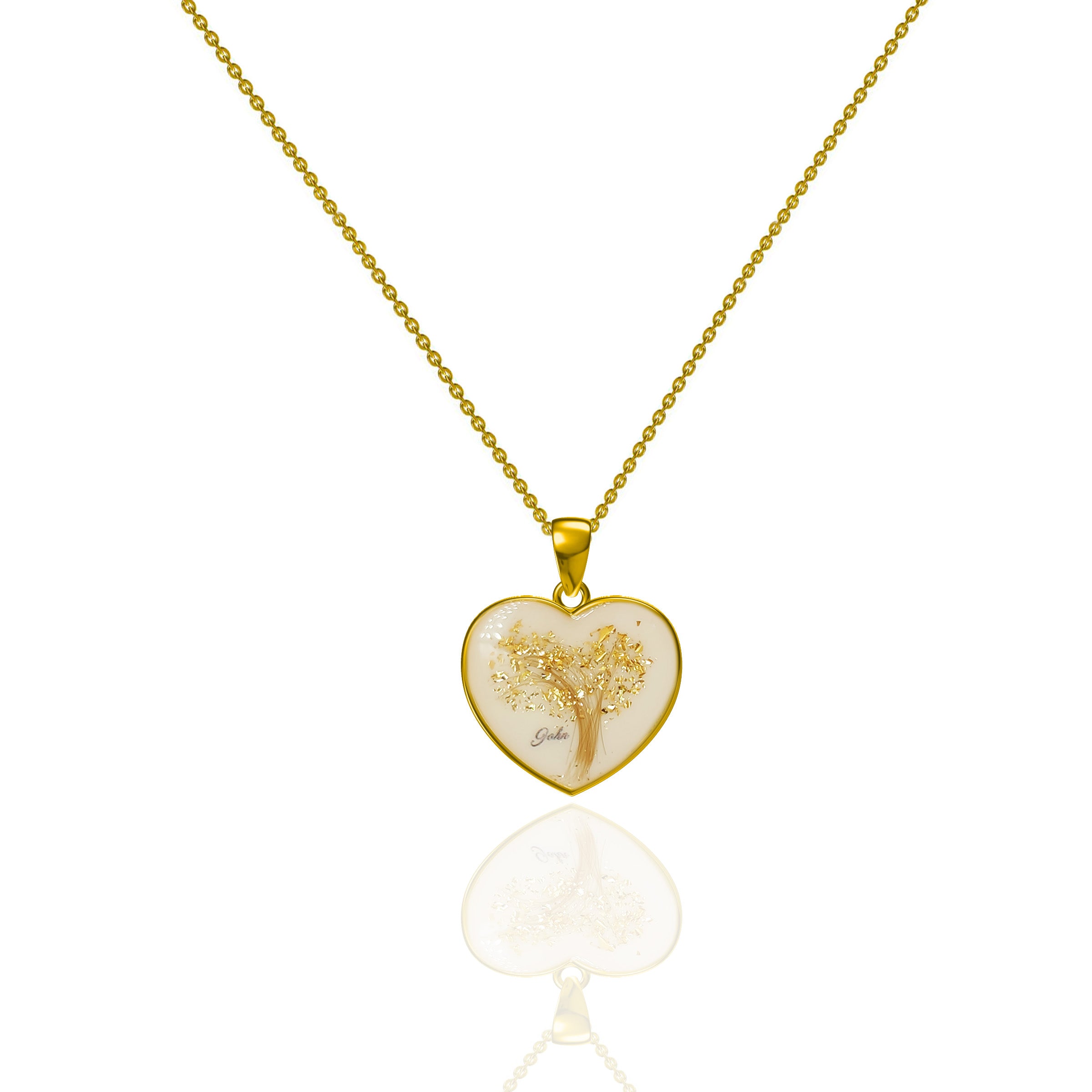 LifeTree: Heart Shaped Breastmilk & Baby Hair Gold Necklace - Keepsake Jewelry for Moms, Personalized Memorial Gift for New Mothers - Perfect for Baby Showers, Christenings & Cherished Memories