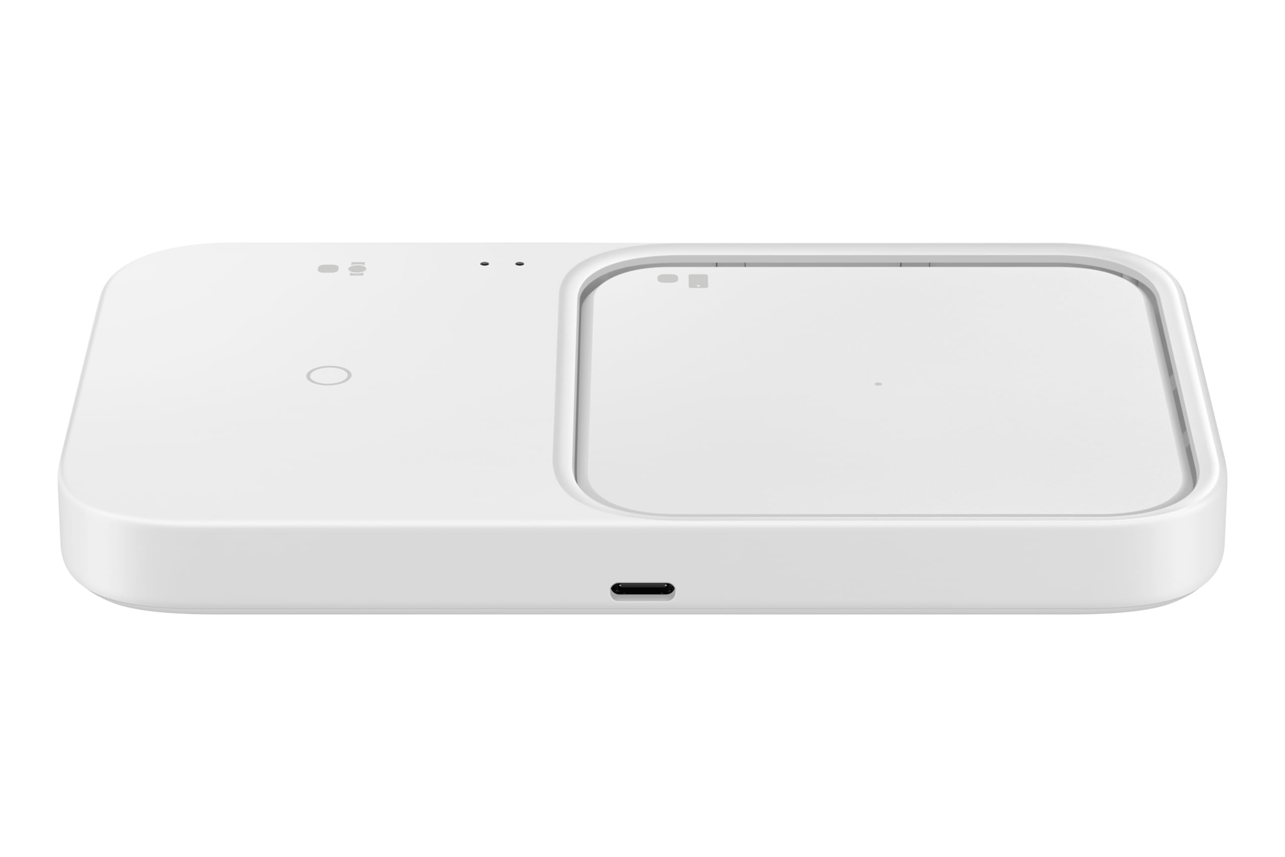 Samsung Official 15W Fast Wireless Charger Duo Pad (2022 Model) - Dual Phone & Watch Charging Stand with Travel Adapter - White | Perfect for Home, Office & Travel Use