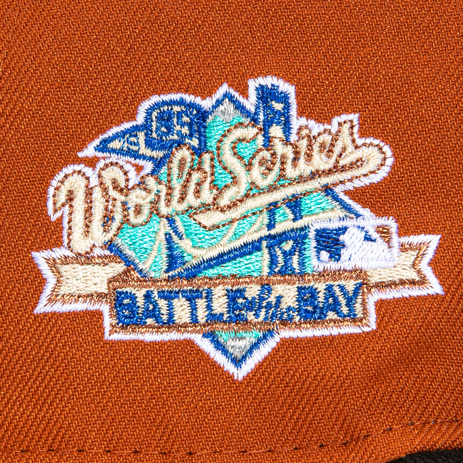 New Era 59Fifty San Francisco Giants Battle of the Bay Patch Script Hat - Burnt Orange, Black & Metallic Silver Baseball Cap for Men - Perfect for Games, Fan Gear & Streetwear Fashion