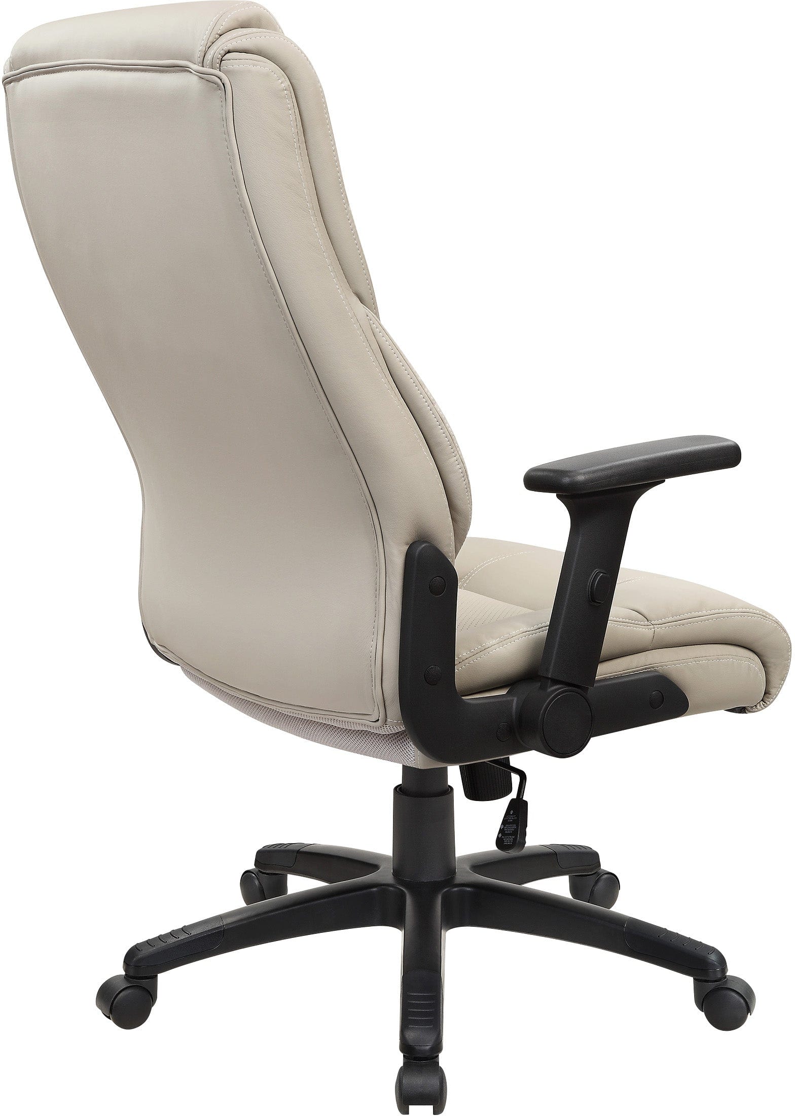 Premium Office Star Exec Bonded Leather Office Chair with Adjustable Height & Flip Arms - Ergonomic Desk Chair for Home & Office - White Stitching & Durable Design [EC93580] - Perfect for Long Work Hours, Gaming & Conference Rooms