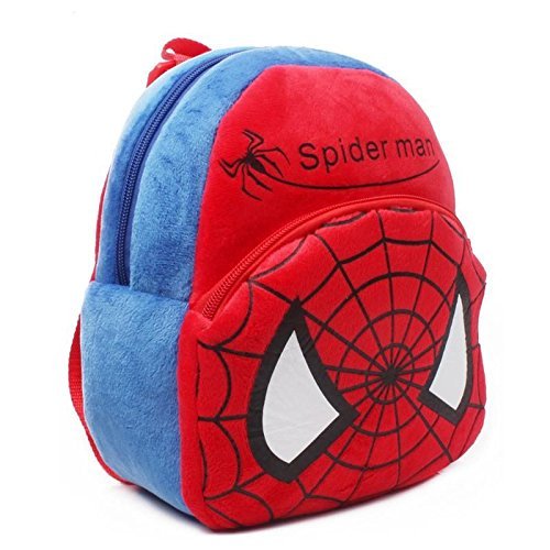 Black Hill Kids School Backpack for Boys & Girls Ages 3-5 | 11L Cartoon Spider-Man Soft Toy Backpack Gift | Durable Lightweight Bookbag for Preschool, Kindergarten & Travel (Red)