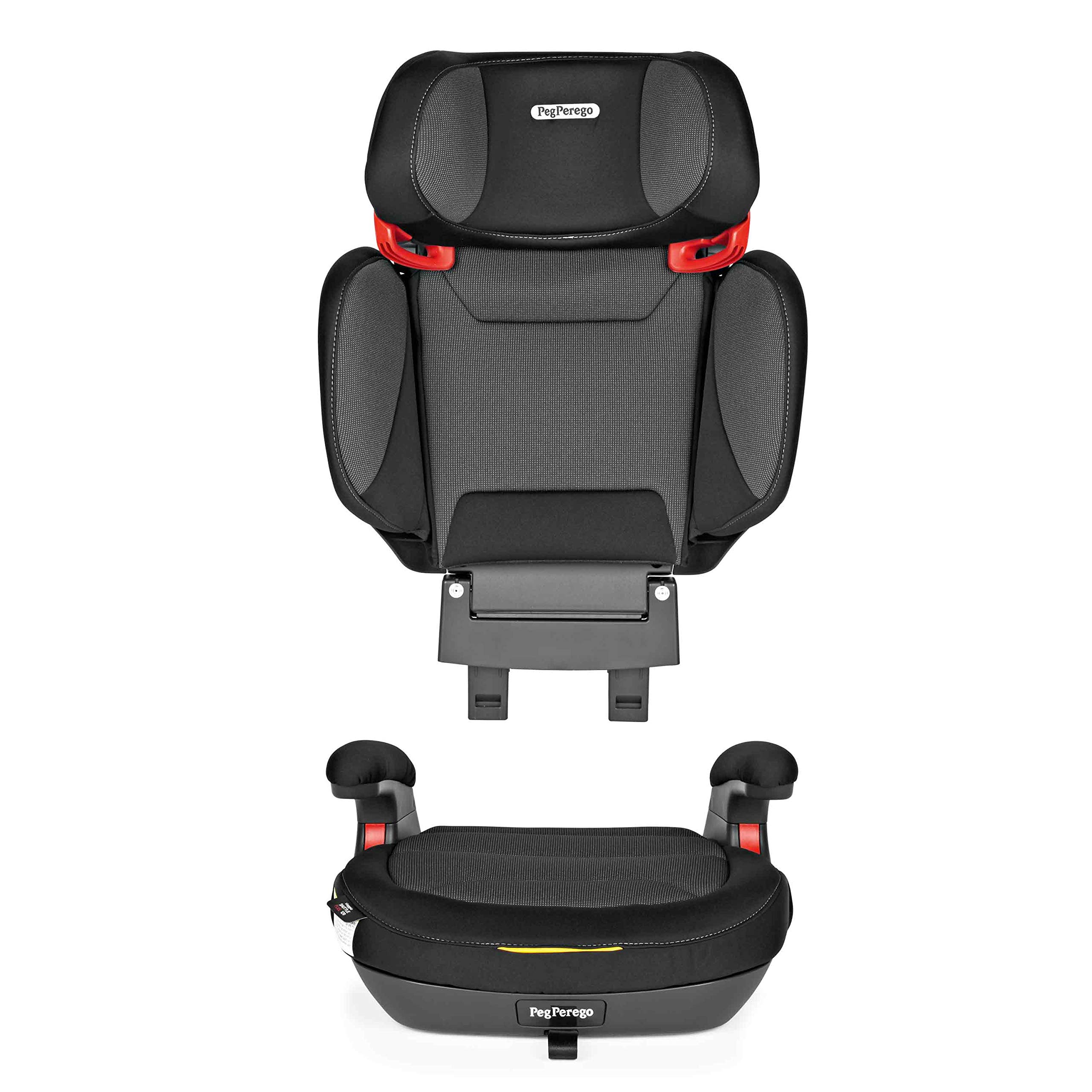 Peg Perego Viaggio Shuttle Plus 120 Booster Car Seat for Kids 40-120 lbs | Italian-Made Safety Seat | Crystal Black | Perfect for School, Travel & Family Road Trips