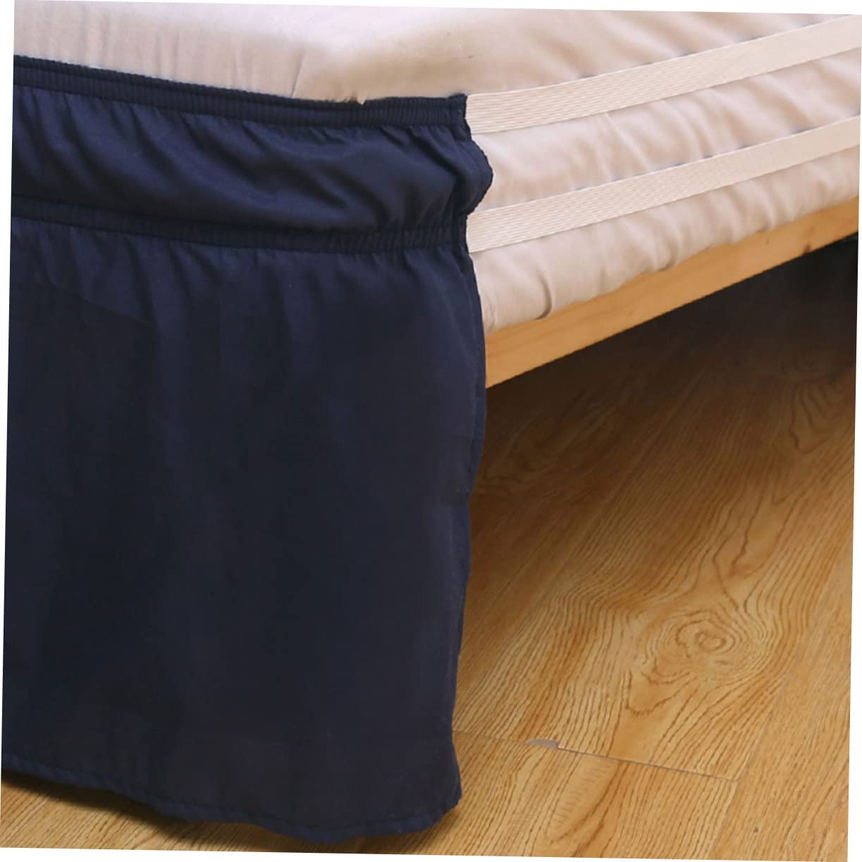 SEWOART Dark Solid Bed Skirt - Elastic Fitted Mattress Cover with Ruffled Design for Full Size Bed | Perfect for Home Decor, Guest Rooms & Bedroom Styling