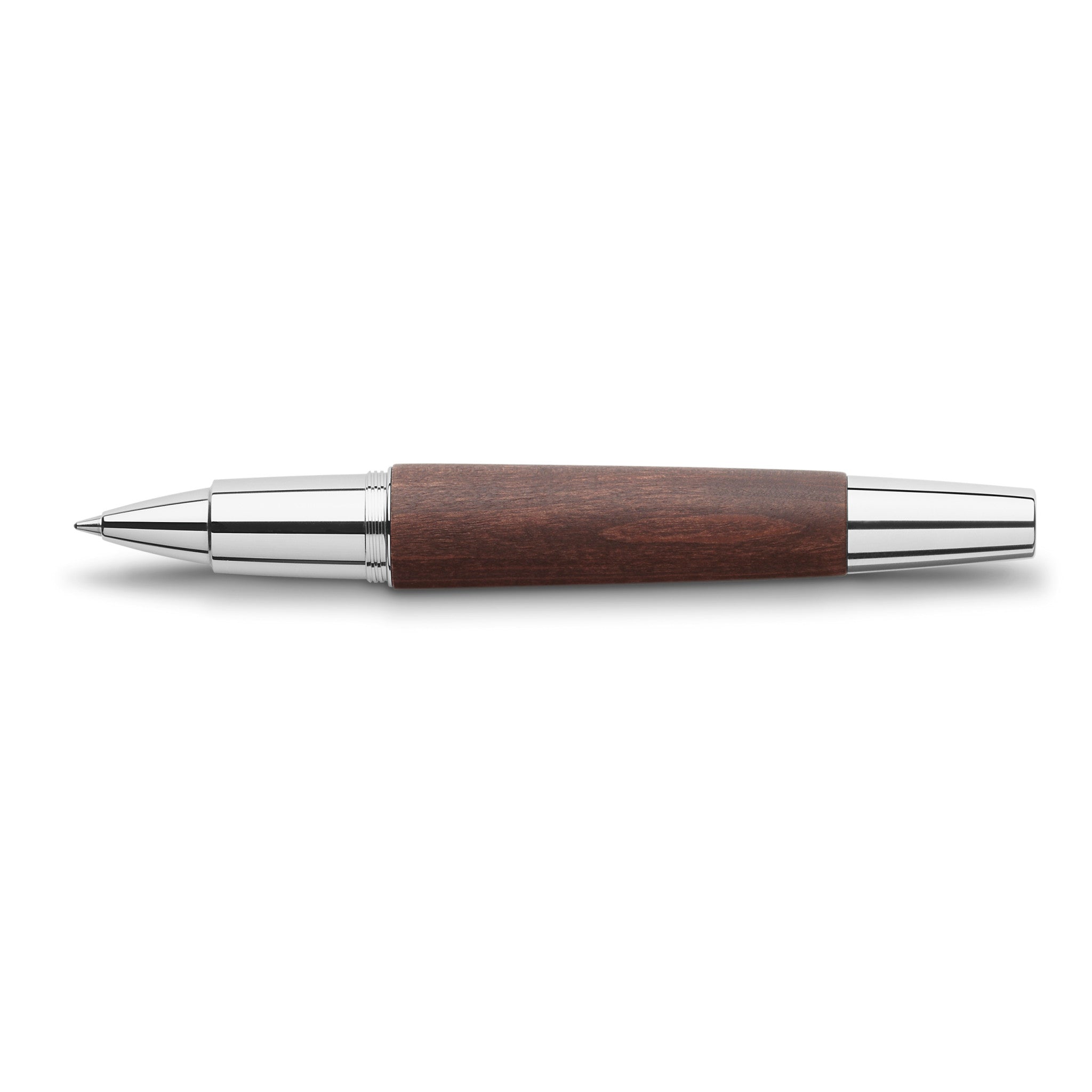 E-Motion Rollerball Pen - Wood & Polished Chrome Dark Brown #148215 - Premium Writing Instrument for Office, School & Gift Giving