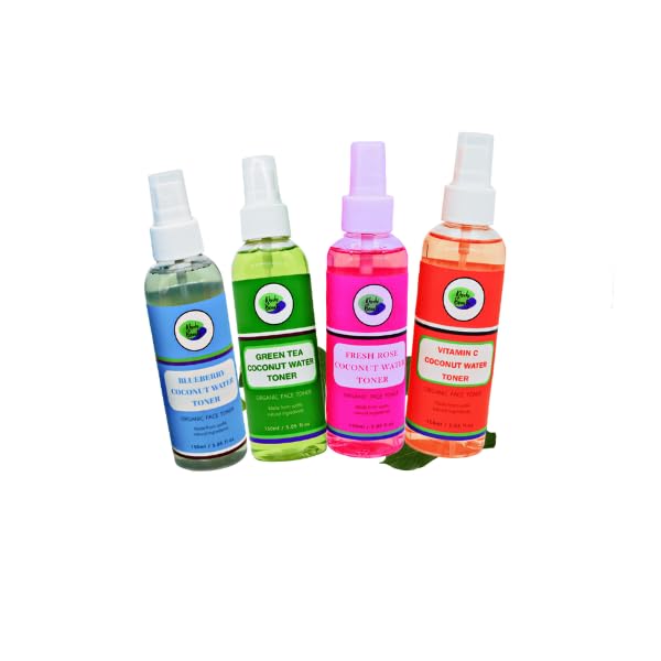 Coconut Water Toners - Blueberry, Green Tea, Rose & Vitamin C for Hydrated Skin