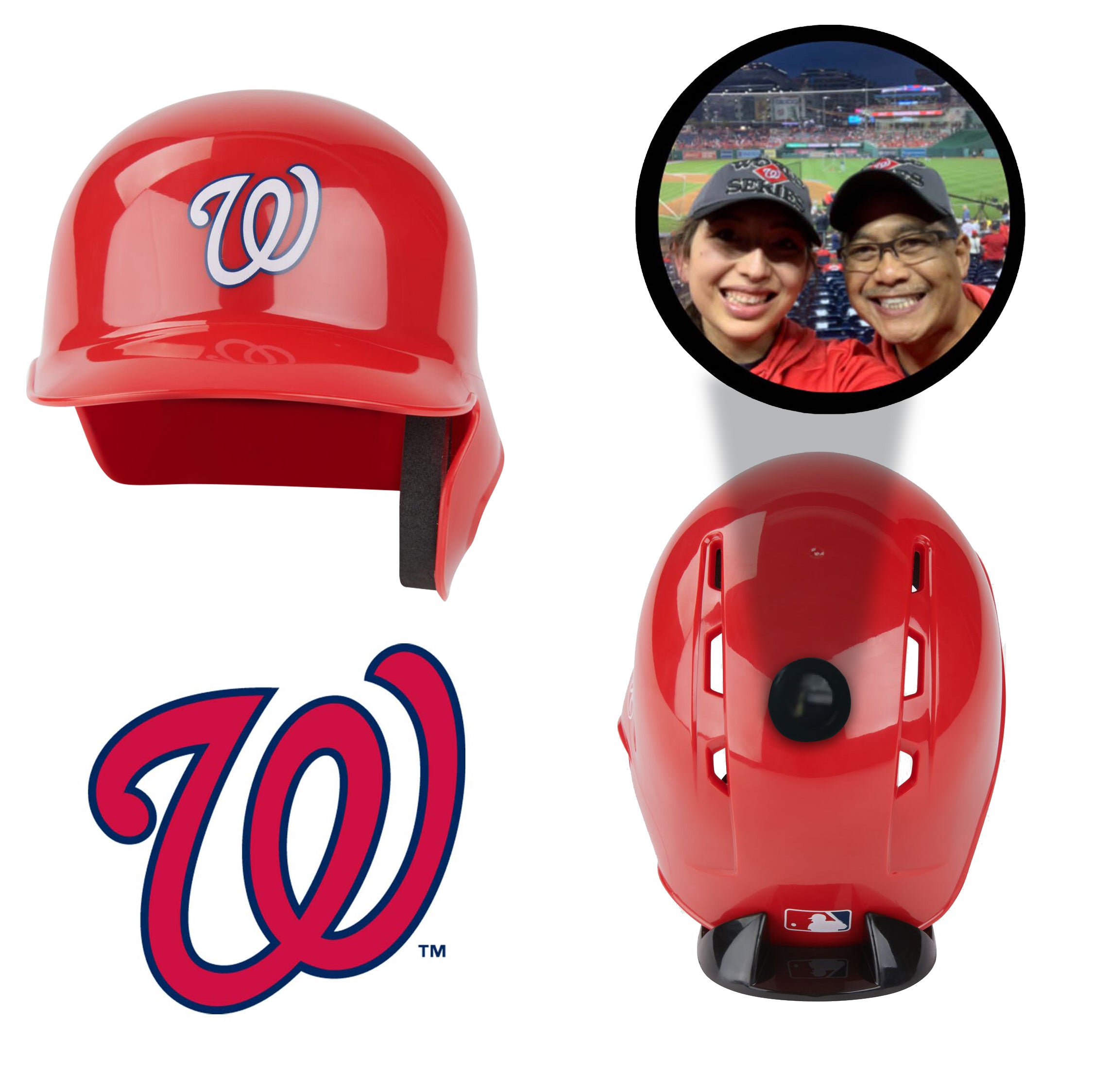 Washington Nationals MLB Collectible Mini Batting Helmet - Officially Licensed Baseball Memorabilia for Fans & Collectors - Perfect for Display, Gifts, and Game Day Decor