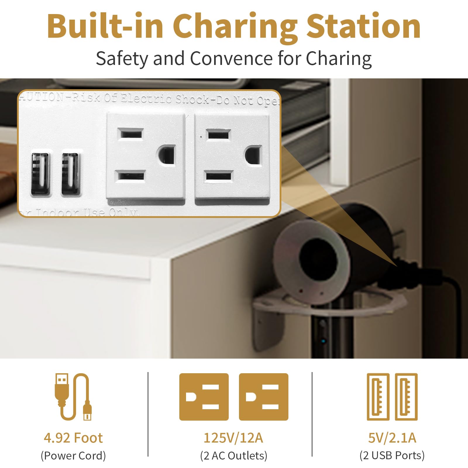 VINGLI 3-in-1 Small Vanity Desk with LED Lighted Mirror, Storage Drawer & Wheeled Stool - Compact Makeup Vanity Set with Adjustable Lighting, DIY Pegboard & Power Outlet for Bedroom, Dorm, Home Beauty Station (White) | Perfect for Daily Makeup Routine & Skincare Organization