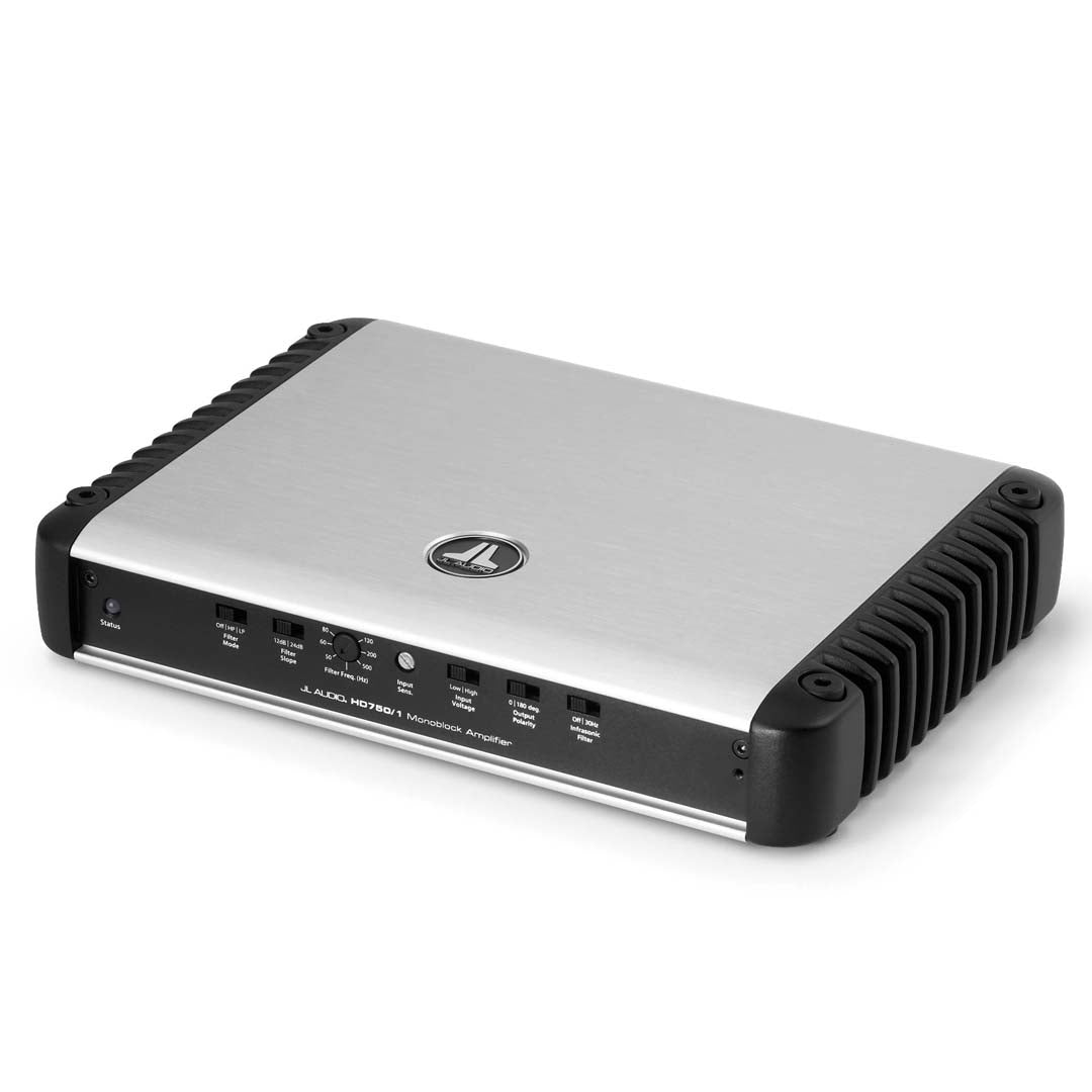 JL Audio HD750/1 HD Series Class D Monoblock Car Amplifier - 750W RMS Power for Deep Bass & Clear Sound | Perfect for Car Audio Systems & Subwoofer Upgrades