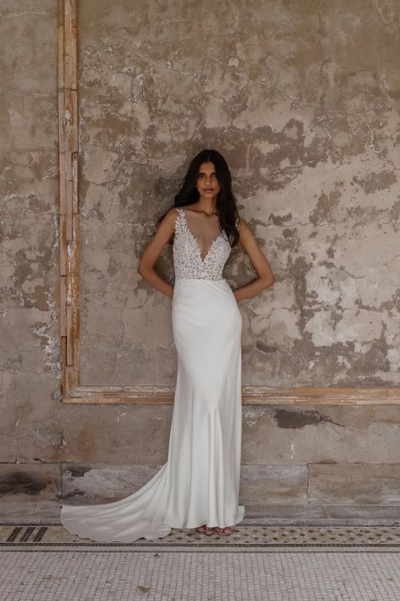 BHLDN Jenny Yoo Zola Wedding Gown - Elegant Lace Bridal Dress for Beach, Garden & Formal Ceremonies