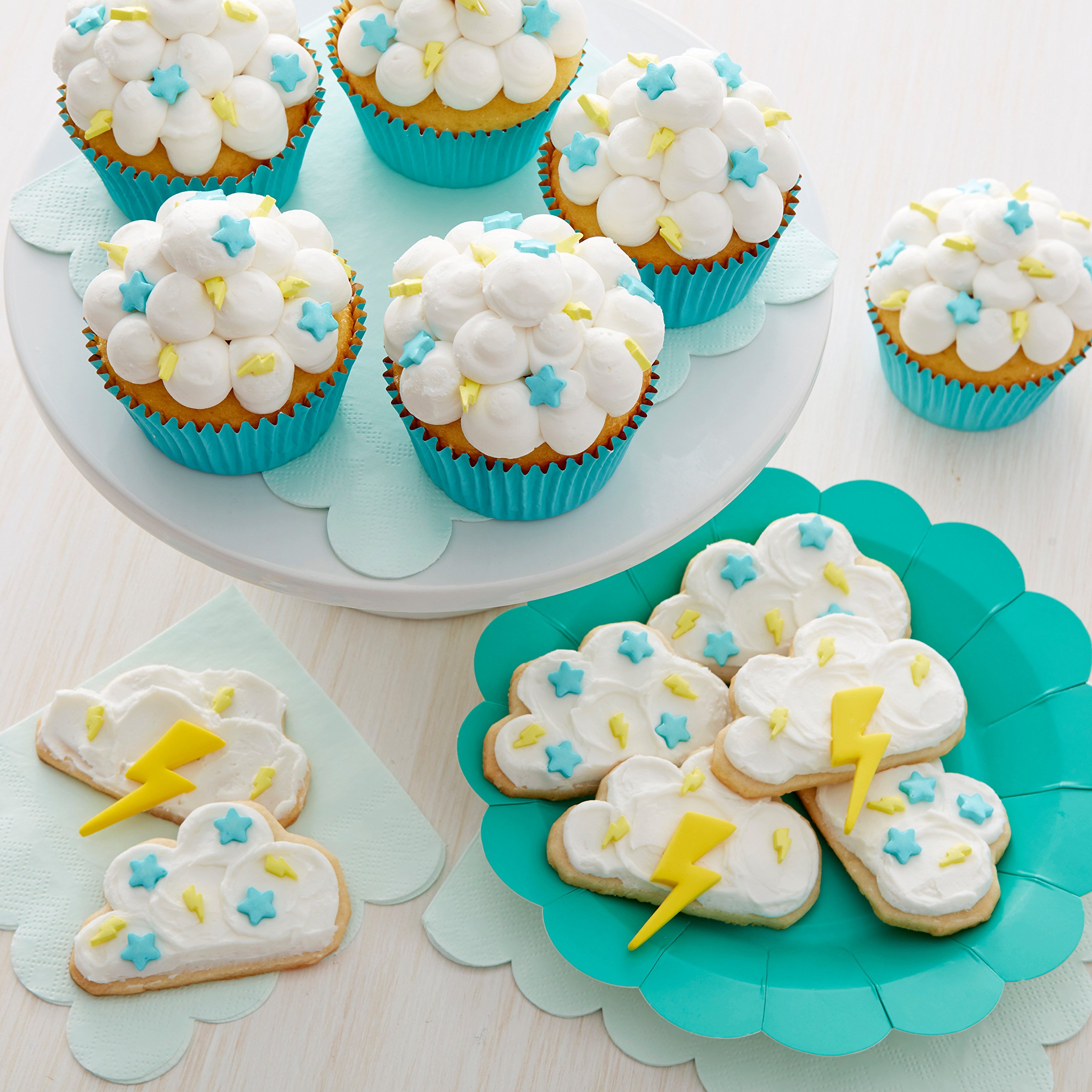 ROSANNA PANSINO by Wilton Lightning Bolt Icing Decorations - 12-Pack Cupcake Toppers for Birthday Cakes, Party Desserts & Baking Decorations