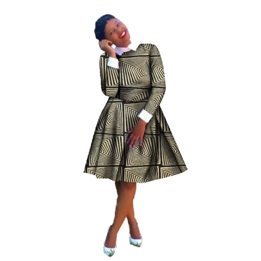 African Dresses for Women | Bazin Long Sleeve Dashiki Sweet Traditional Dresses | Perfect for Weddings, Parties & Cultural Events
