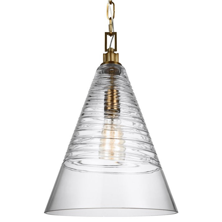 Draper Cone Pendant Light Fixture - Modern Industrial Ceiling Light for Dining Room, Kitchen, or Living Room - Vintage Edison Bulb Compatible