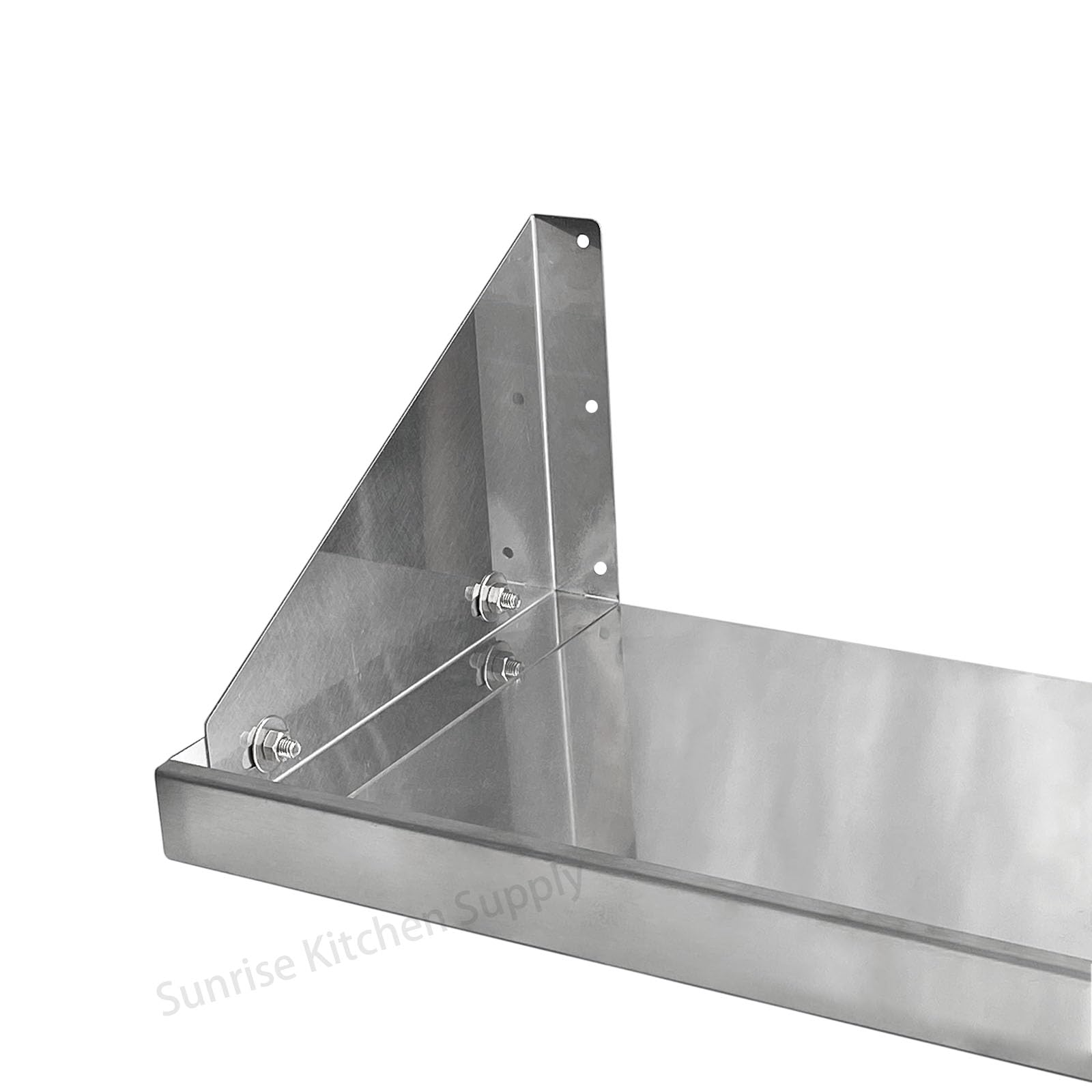 Premium 430 Stainless Steel Wall Shelf - NSF Certified Commercial Kitchen Shelf for Restaurants, Bars & Hotels - Heavy Duty 12