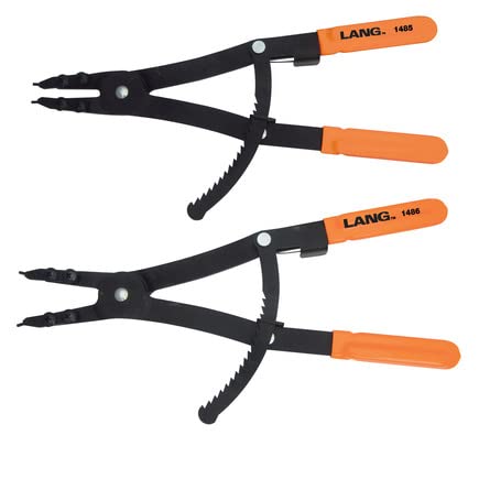A&E 2-Piece 16-Inch Snap Ring Pliers Set (1487) - Internal & External Retaining Ring Pliers for Automotive, Machinery, and DIY Repairs