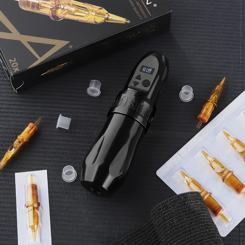 Ambition Troll Wireless Tattoo Pen Machine - Professional Rotary Tattoo Gun with 1950mAh Battery, LCD Display & Coreless Motor | Perfect for Tattoo Artists, Beginners & Studio Use
