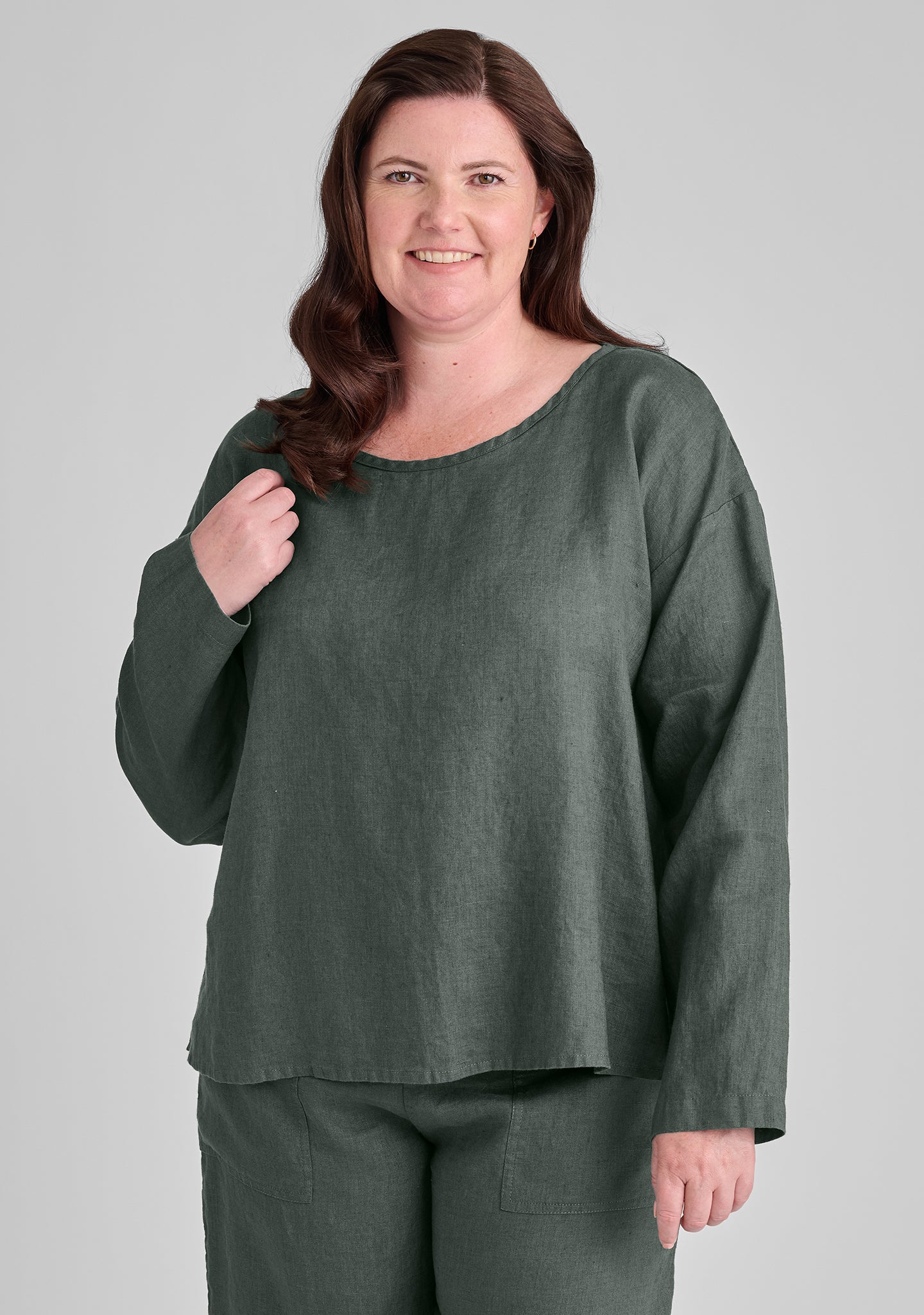 Easy Tee Long Sleeve Linen Shirt for Men & Women - Breathable Comfortable Casual Button Down Top for Spring Summer Fall - Perfect for Office, Travel & Outdoor Activities