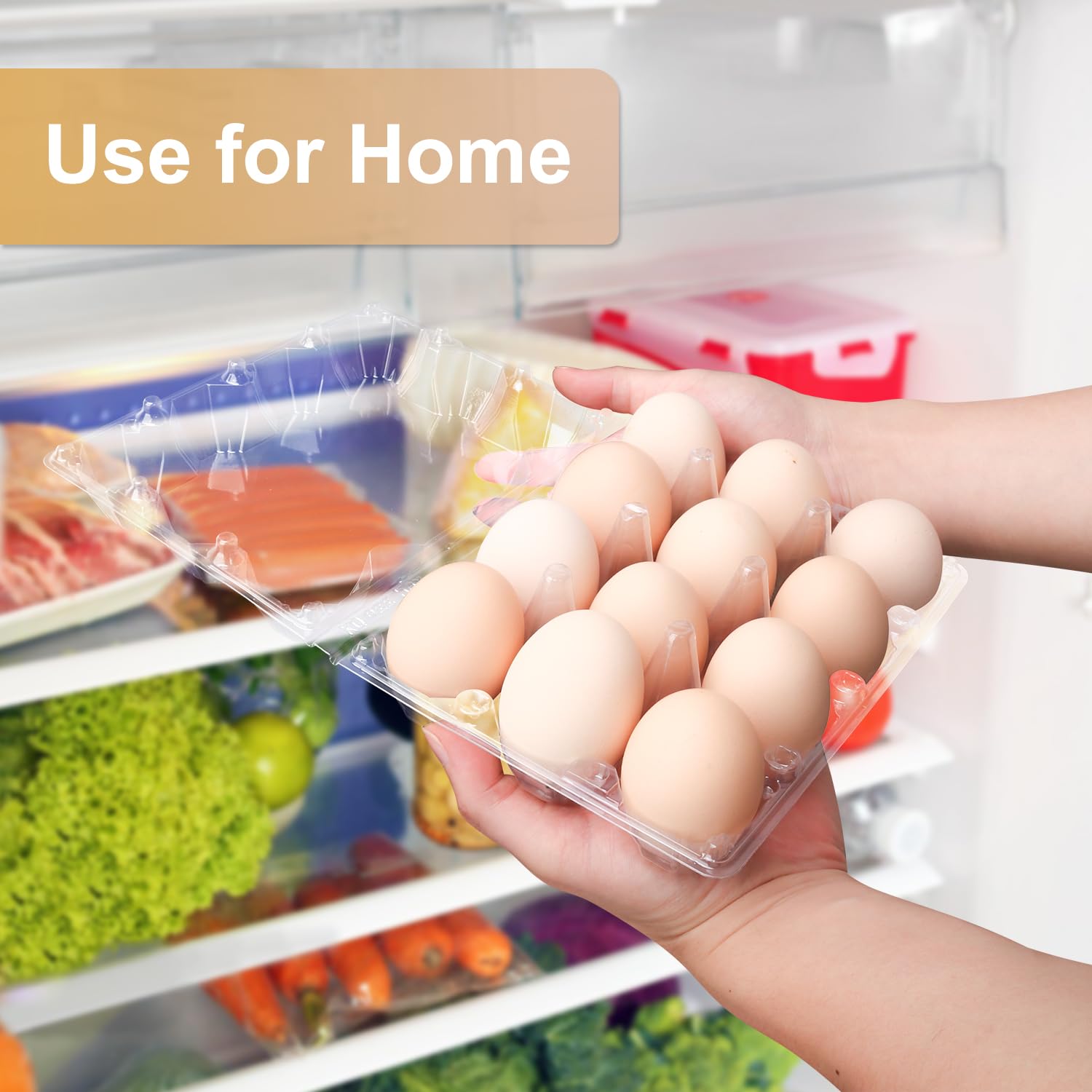150 Pack Clear Plastic Egg Cartons - Bulk Chicken Egg Holders & Trays for Home Kitchen, Farm, Market - Eco-Friendly 12 Grid Egg Storage Solution - Perfect for Organizing, Selling Eggs, or Farmers Market Displays