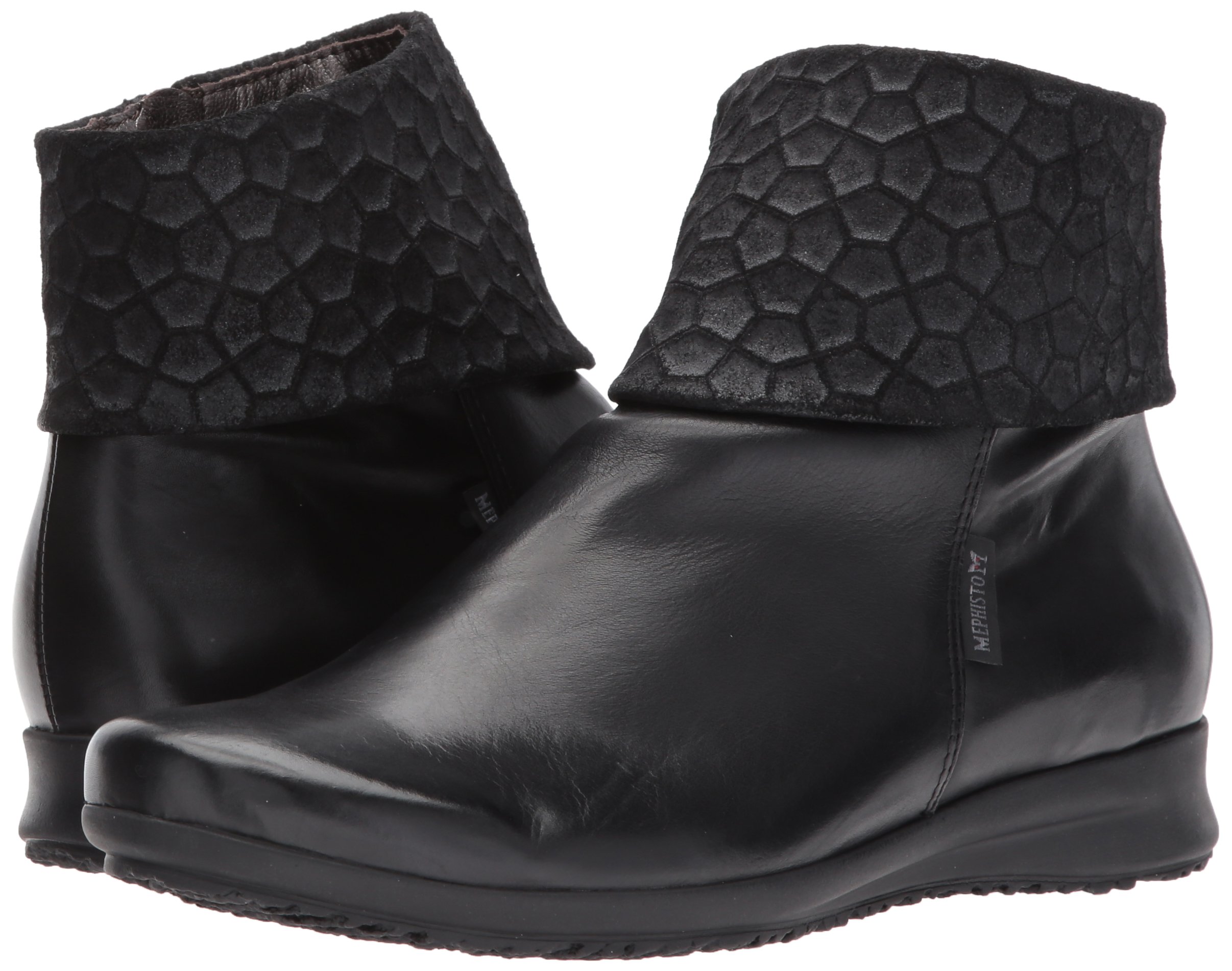 Mephisto Women's Fiducia Ankle Boots - Comfortable Black Leather Booties Size 6.5 | Perfect for Work, Travel & Everyday Wear