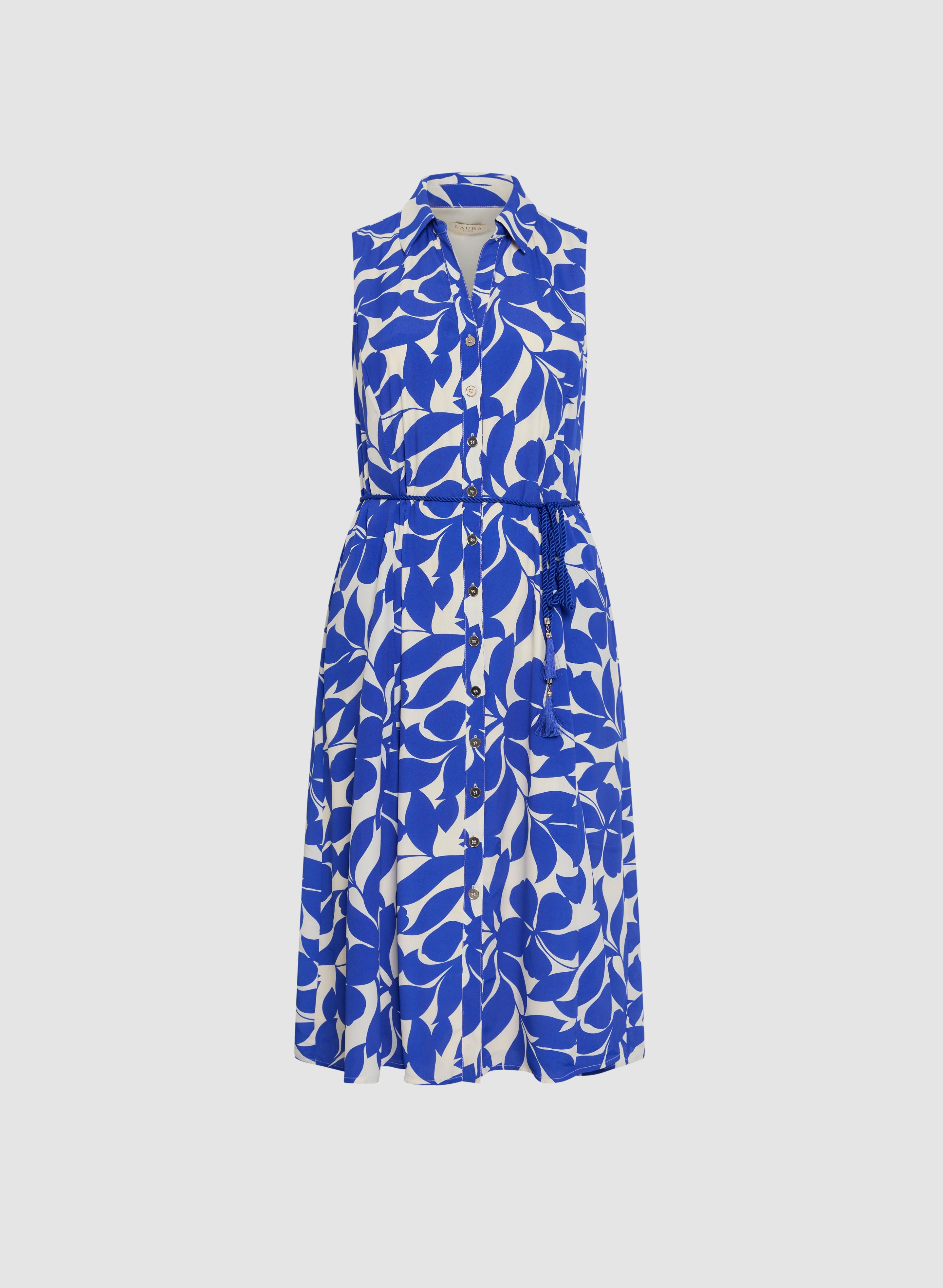 Floral Print Button Down Dress for Women - Casual Summer Dress with Short Sleeves & Pockets - Perfect for Office, Date Night & Outdoor Events
