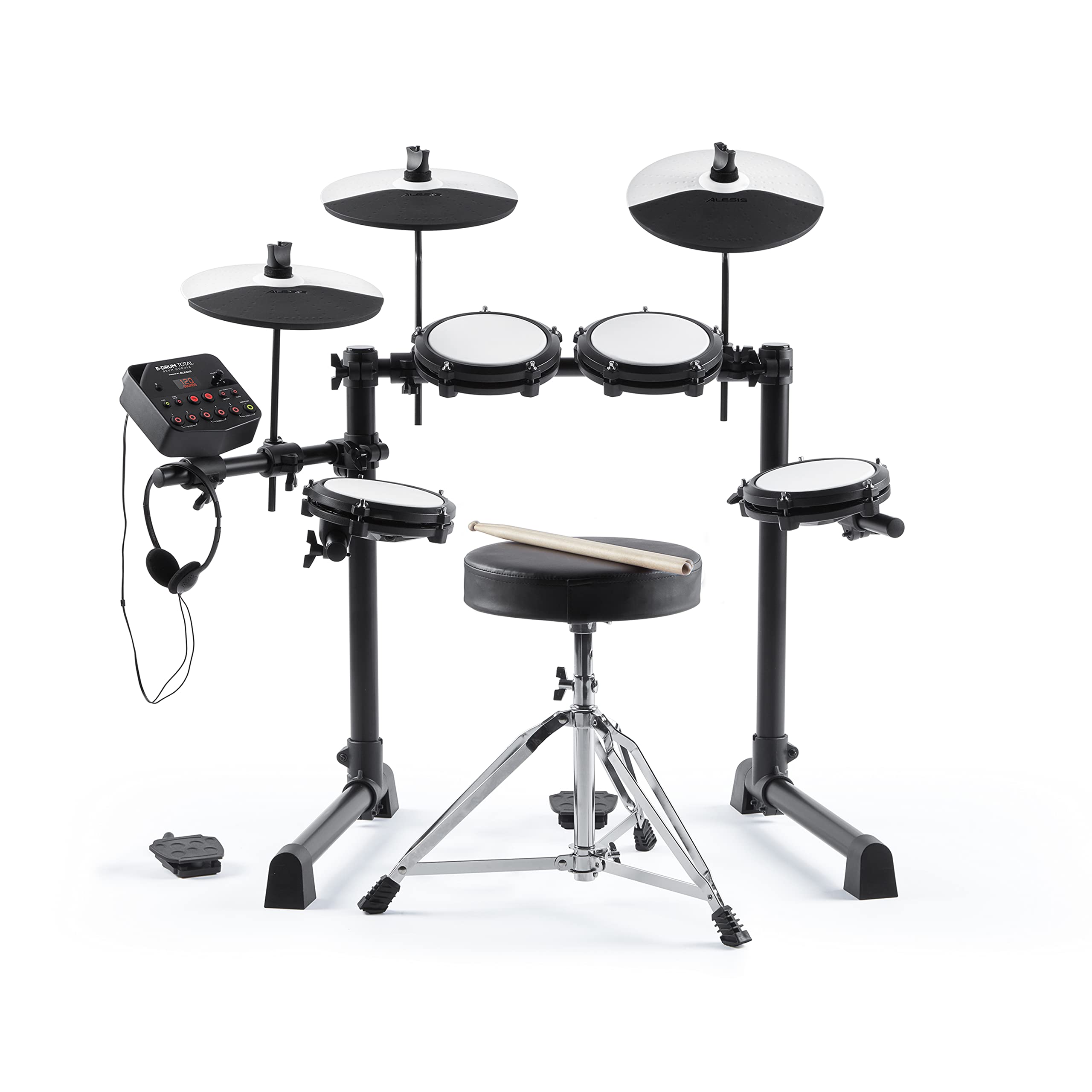 Alesis Debut E-Drum Total - Kids Electronic Drum Set with 4 Quiet Mesh Pads, 120 Sounds, Drum Stool, Sticks & Headphones | Perfect for Beginners, Home Practice & Music Lessons (Includes 60 Melodics Lessons)