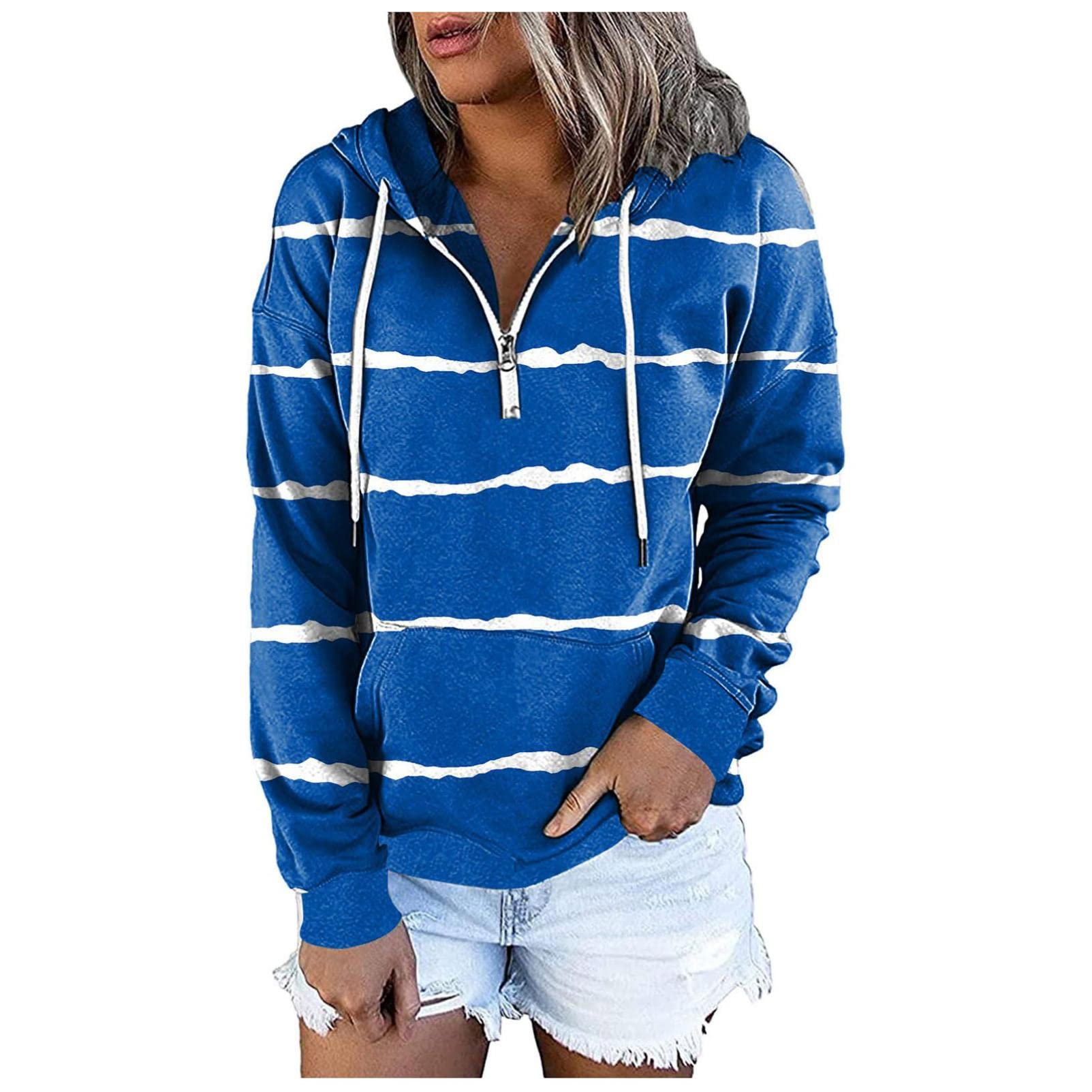 Women's Casual Zip-Up Hoodie with Drawstring - Long Sleeve Loose Fit Pullover Sweatshirt for Everyday Wear, Outdoor Activities & Lounge Comfort