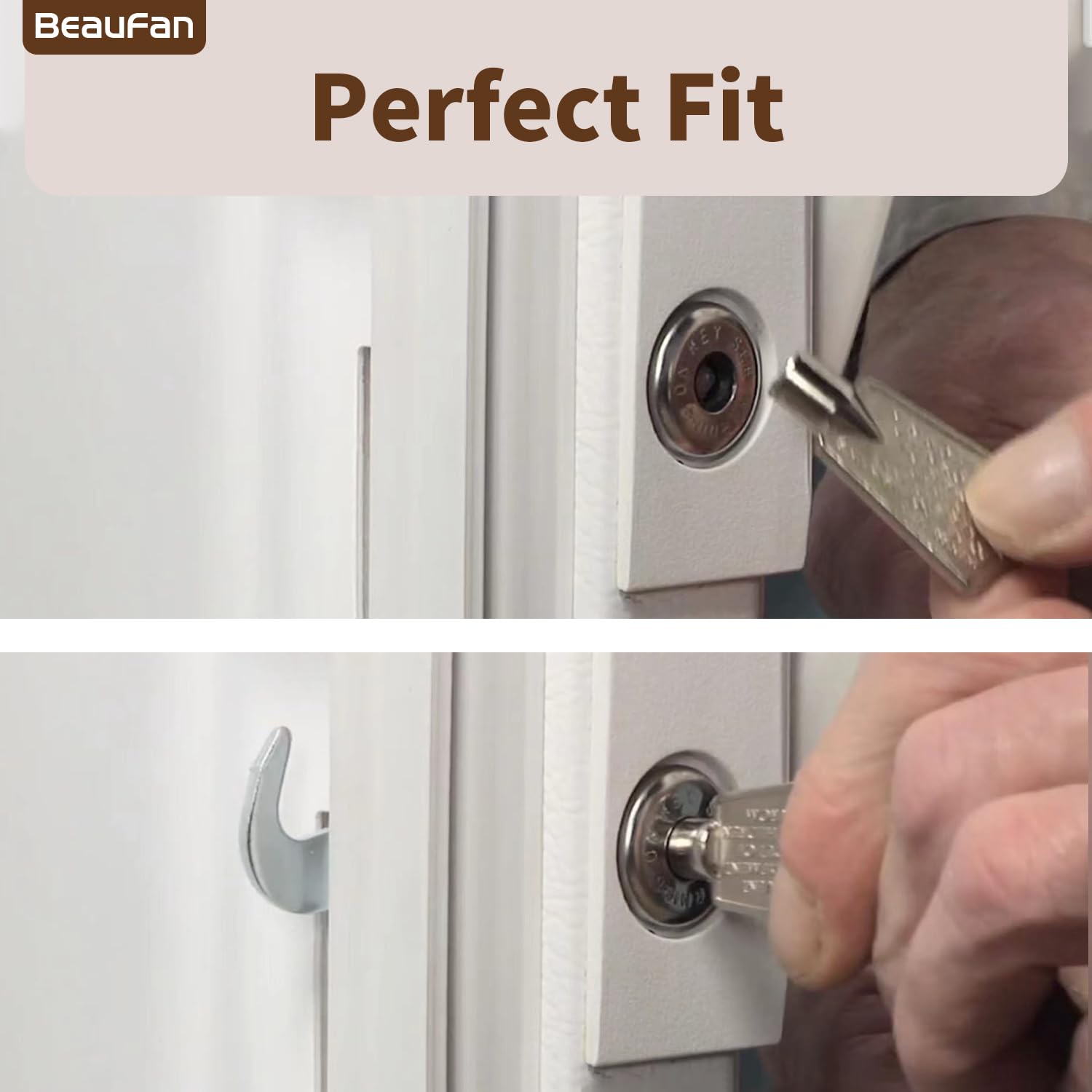 2 Pack Metal Freezer Door Keys with Key Chain - Compatible with Frigidaire, Kenmore & Electrolux Freezer Refrigerator Models (Replaces Part# 216702900, 297147700) - Durable Replacement Keys for Easy Access to Frozen Food Storage