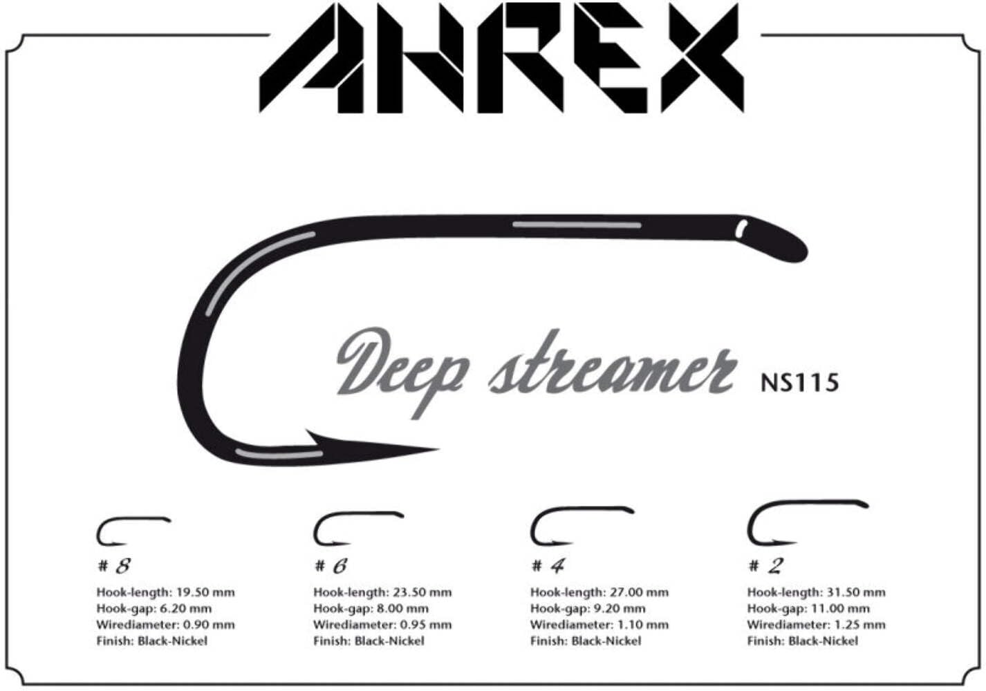 Ahrex NS115 Nordic Salt Deep Streamer Hook Size #4 - Premium Saltwater Fishing Hooks for Trout, Salmon & Steelhead - Ideal for Deep Water Streamer Fishing in Rivers & Coastal Areas