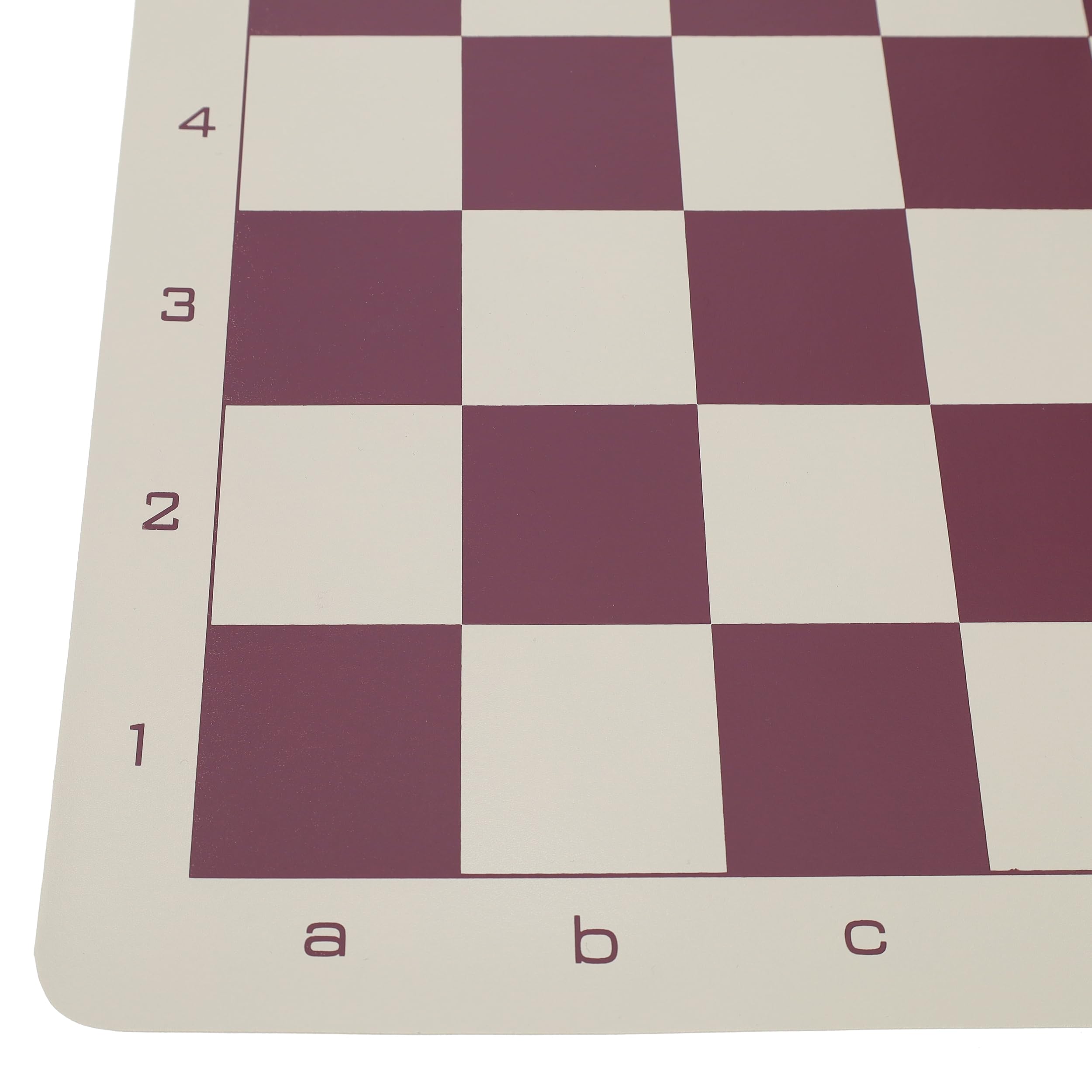 WE Games Travel Tournament Chess Set - 20 Inch Burgundy Roll-Up Vinyl Chess Board with 34 Pieces (3.75 Inch King) | Portable Board Game for Adults & Family | Perfect for Travel, Camping, and Indoor Game Nights