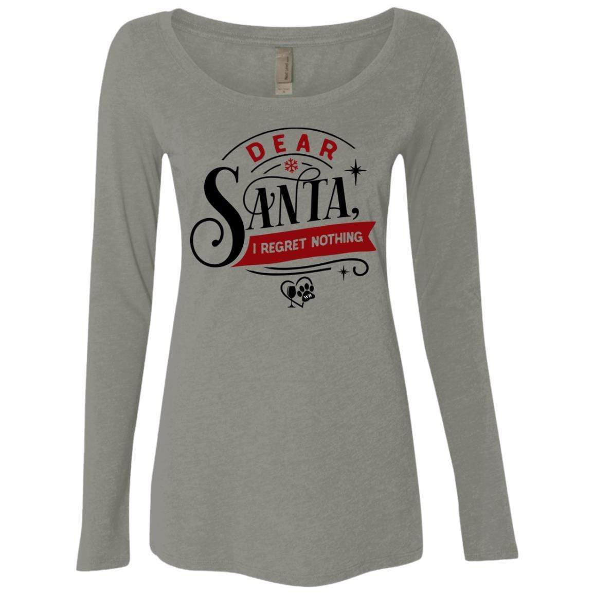 WineyBitches.Co Women's Tri-Blend Long Sleeve Scoop Neck T-Shirt - Soft Casual Tee for Everyday Wear, Lounging & Outings