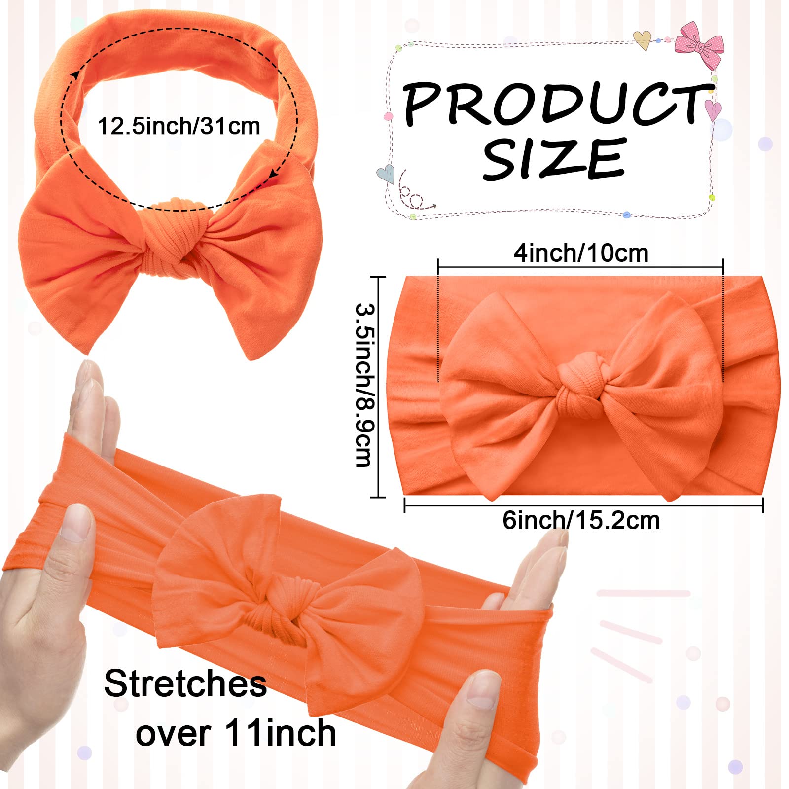 Janinka 42 Pcs Baby Hairbands Set - Soft Nylon Headbands with Bows for Girls & Boys, Newborn to Toddler Age (0-4 Years) | Perfect for Daily Wear, Parties, Photo Shoots & Special Occasions