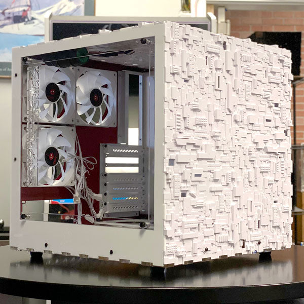 Star Trek Borg Cube ATX Snow White Edition - Premium Tower PC Case for Gaming & Workstations | Fast Shipping | Perfect for Sci-Fi Fans & Custom PC Builds