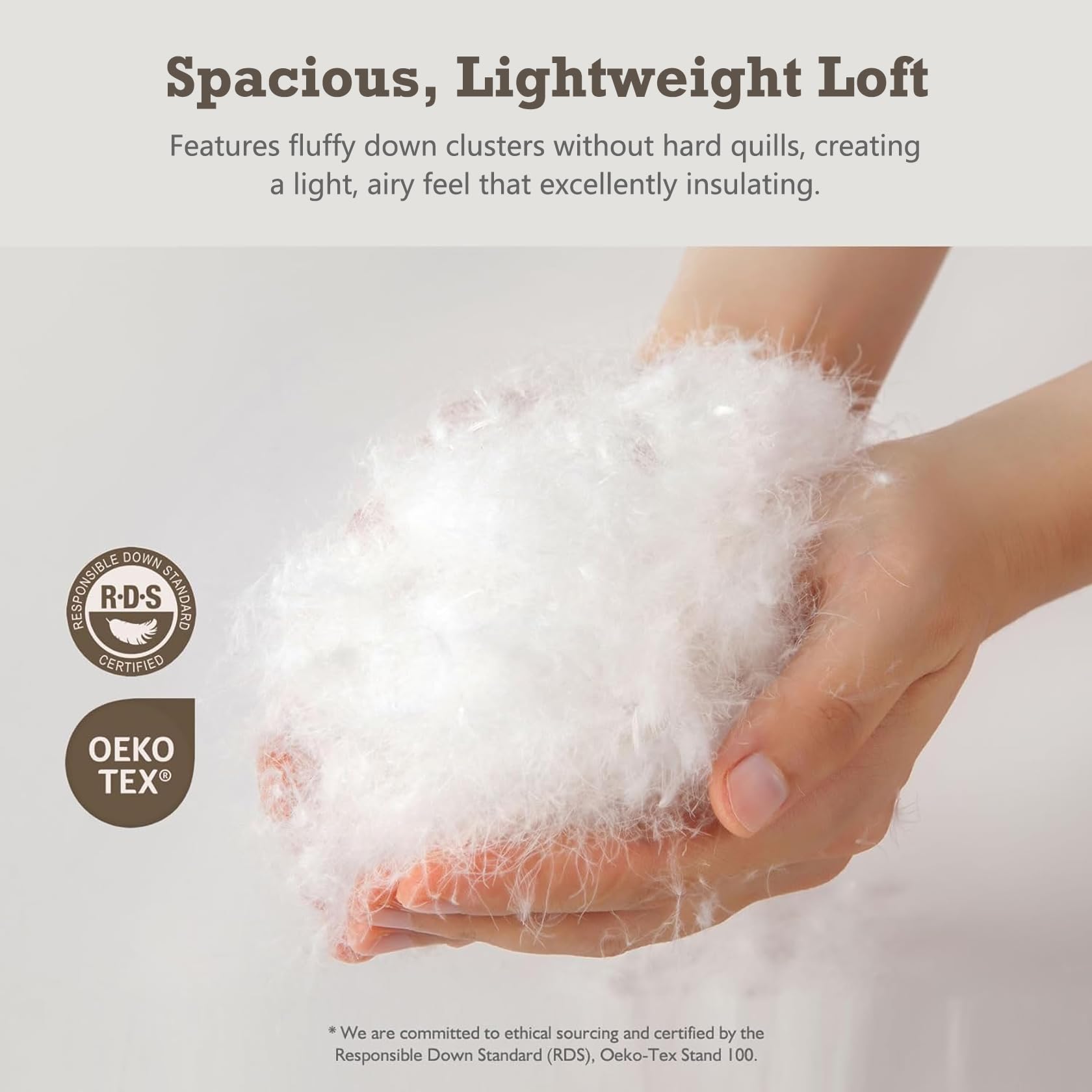 Premium Queen Size Feather Down Comforter - All Seasons Fluffy Duvet Insert with High Fill Power | Ultra-Soft Blend Cover | 90x90 Inches White | Perfect for Cozy Bedroom, Guest Room & Luxury Hotel Style Comfort