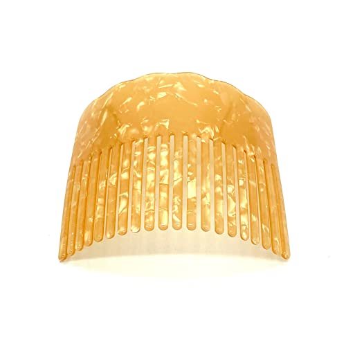 Yellow Faux Turtle Shell Hair Comb - Vintage Style Hair Accessory for Women, Men & Cosplay - Perfect for Weddings, Parties & Costume Events