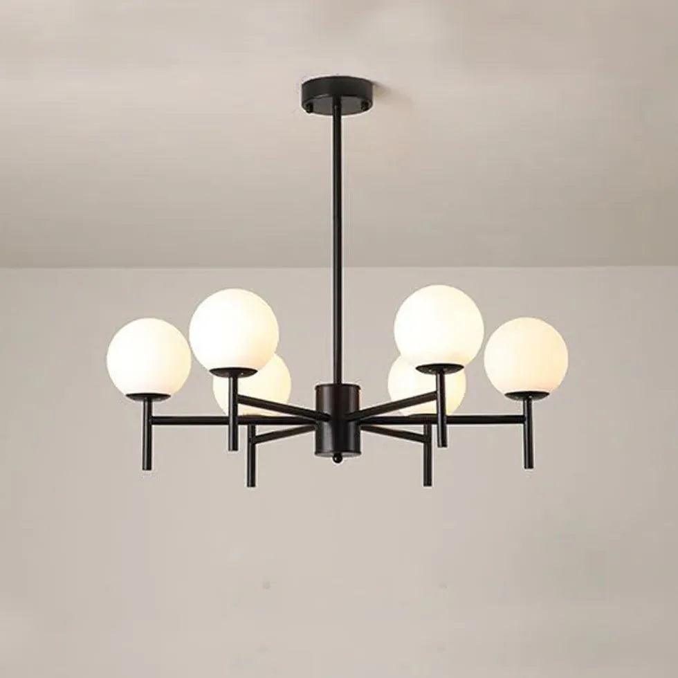 Modern Spherical Glass Multi-Light Chandelier - Elegant Lighting for Living Room, Dining Room, and Bedroom Decor