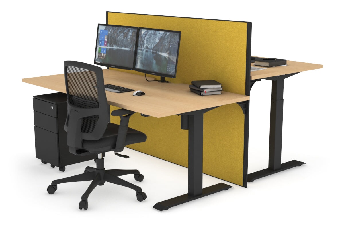 Height Adjustable 2 Person Workbench - 1400L x 800W with Cable Management | Heavy Duty Office & Workshop Desk for Collaborative Work & DIY Projects