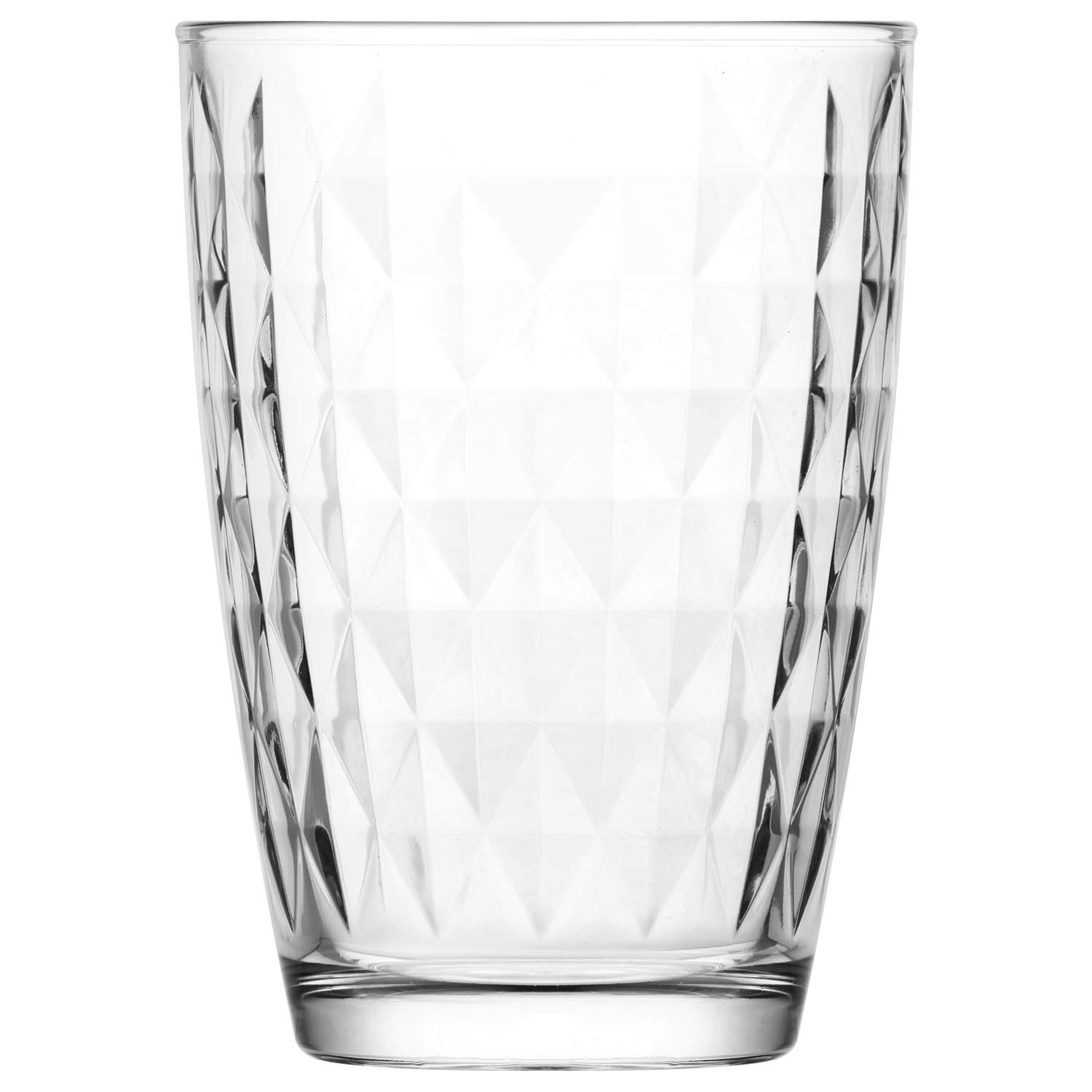 LAV 14 Oz Clear Glass Tumblers Set of 6 - Durable Drinking Glasses for Water, Juice & Cocktails - Perfect for Home, Kitchen, Parties & Restaurants