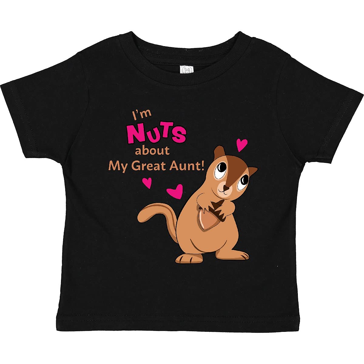 Fun I'm Nuts About My Great Aunt Toddler T-Shirt | Cute Graphic Tee for Kids | Soft Cotton Baby Shirt | Perfect for Family Reunions & Holiday Gifts