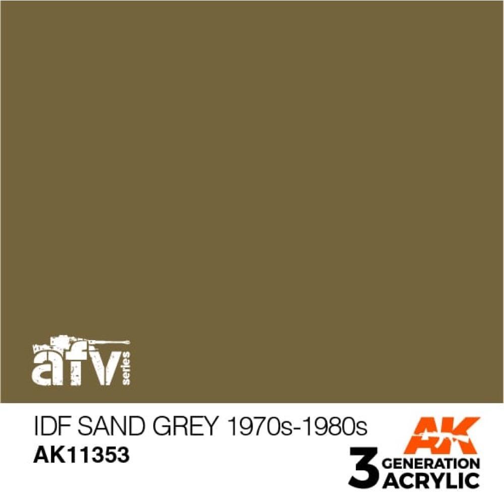 AK Interactive AK11353 AFV Series IDF Sand Grey Acrylic Paint - 17ml Bottle for 1970s-1980s Military Model Kits | Perfect for Tank & Vehicle Scale Modeling