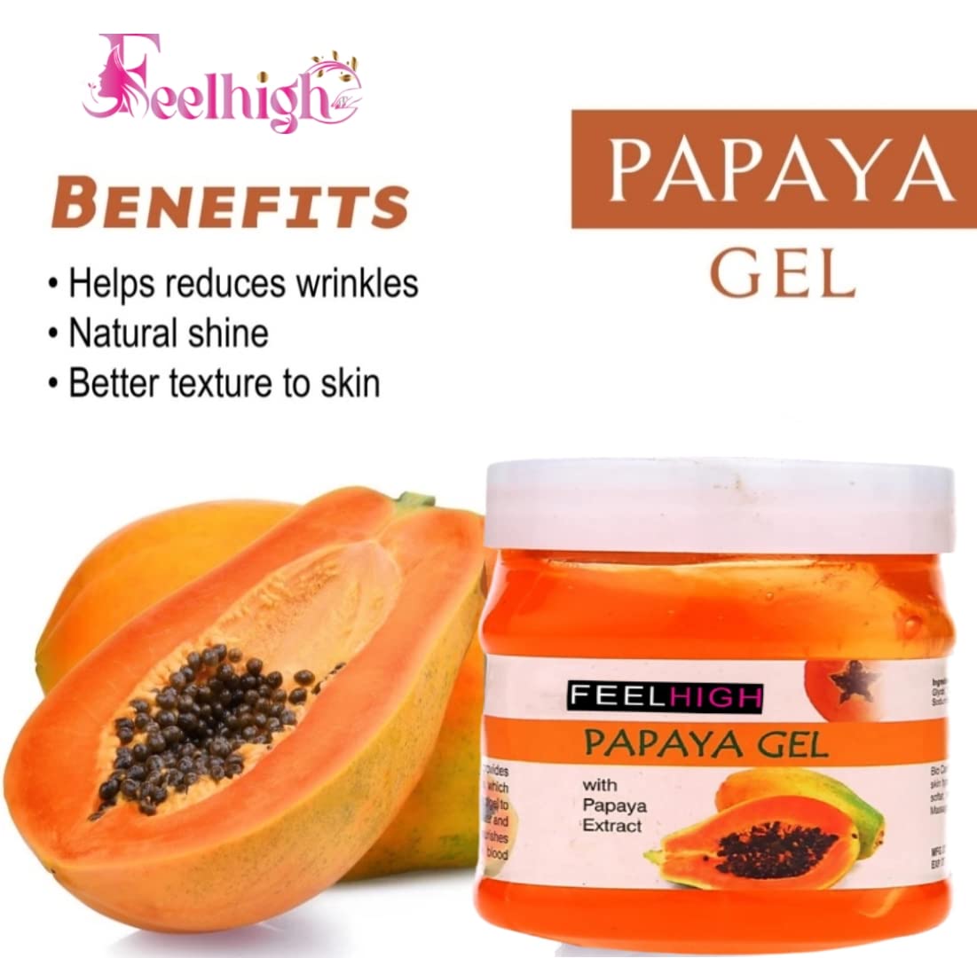 Purifying Papaya & Aloe Vera Face & Body Gel Set - 500ml Each - Skin Care for Men & Women - Deep Cleansing with Natural Extracts - Perfect for Daily Skincare Routine & Post-Workout Refreshment